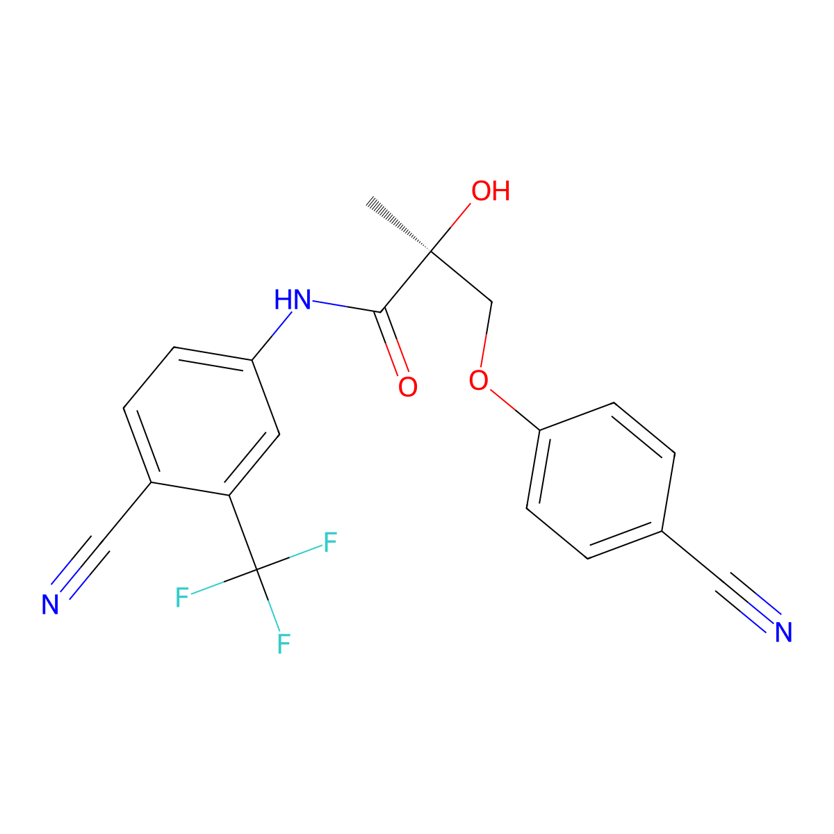 Enobosarm molecular structure, CAS 1235370-13-4