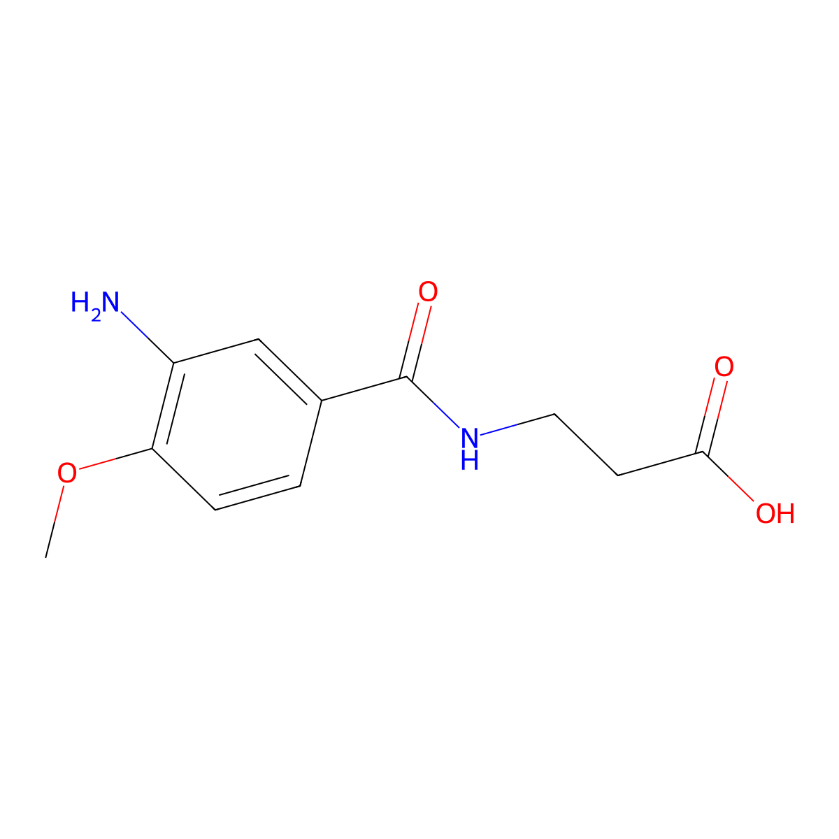 3-(3-Amino-4-methoxybenzamido)propanoic acid molecular structure, CAS 1235372-62-9