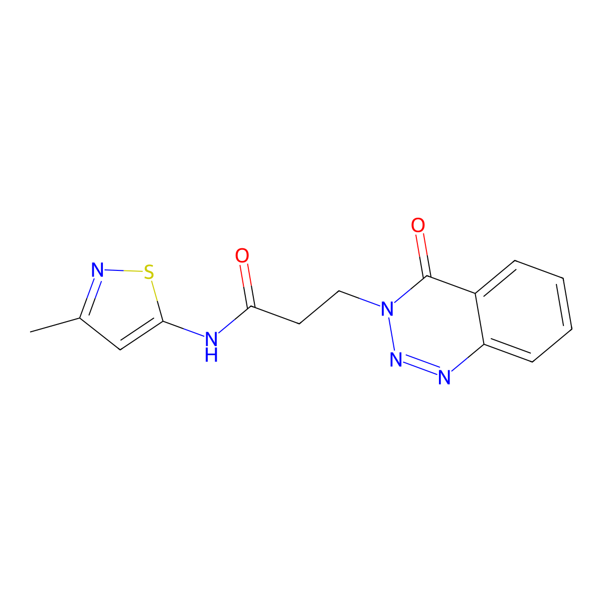 N-(3-methylisothiazol-5-yl)-3-(4-oxobenzo[d][1,2,3]triazin-3(4H)-yl)propanamide molecular structure, CAS 1235373-35-9