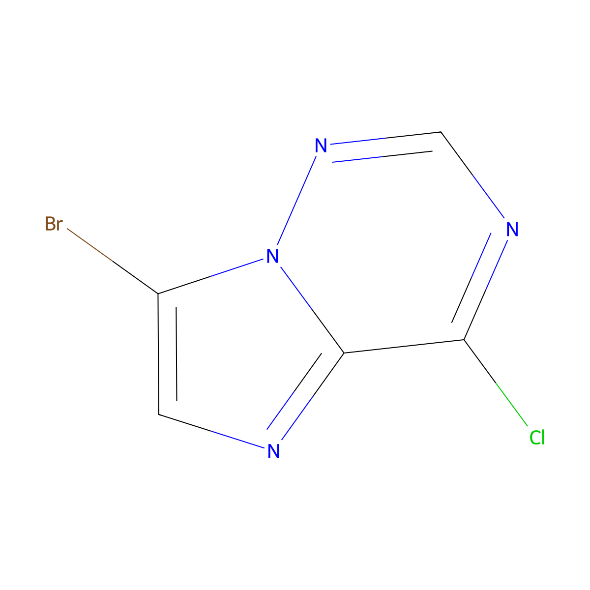 7-Bromo-4-chloroimidazo[2,1-f][1,2,4]triazine molecular structure, CAS 1235374-46-5