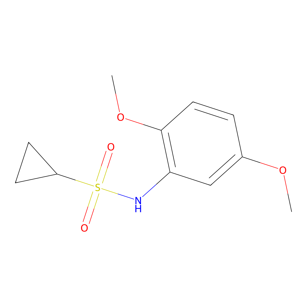 N-(2,5-dimethoxyphenyl)cyclopropanesulfonamide molecular structure, CAS 1235376-07-4