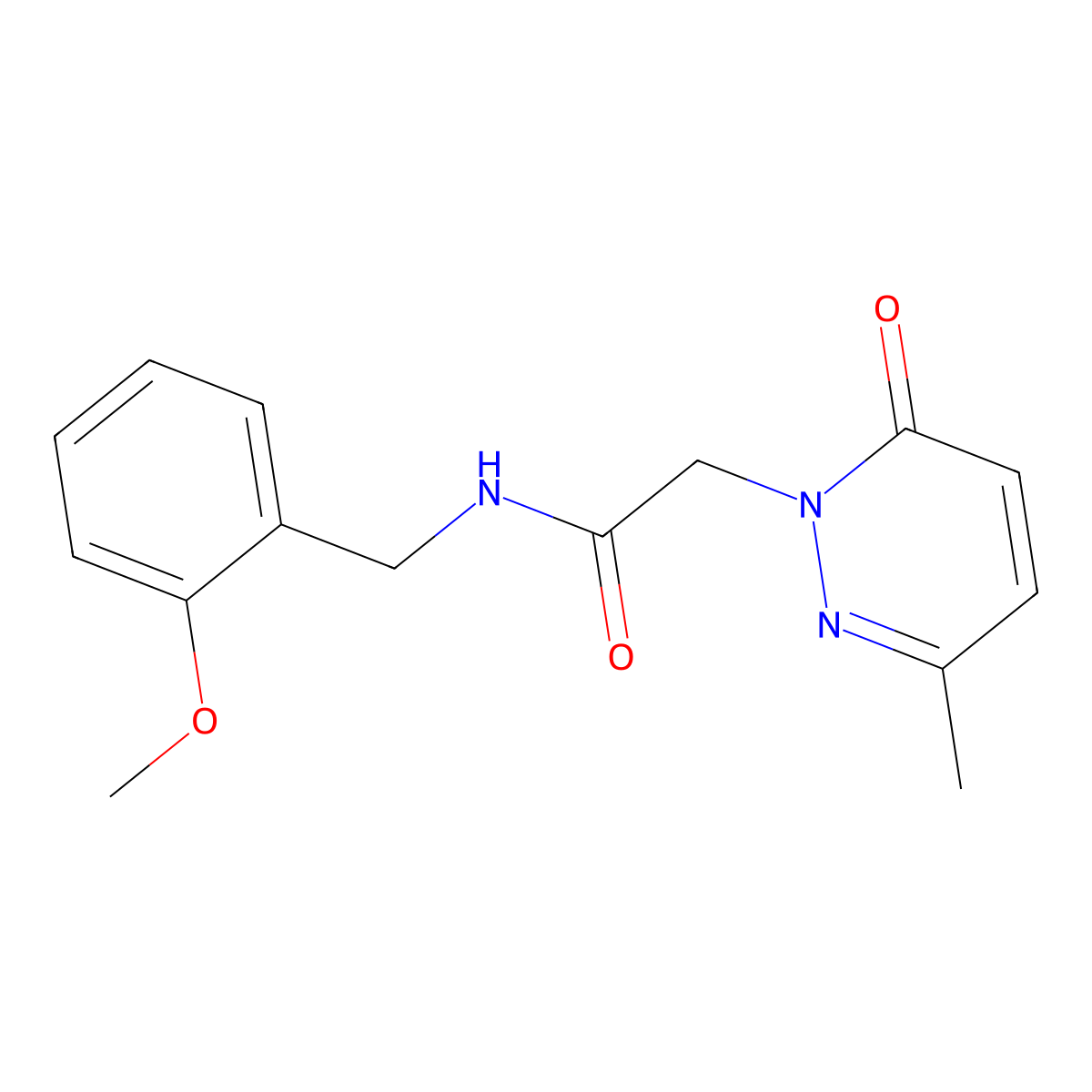N-(2-methoxybenzyl)-2-(3-methyl-6-oxopyridazin-1(6H)-yl)acetamide molecular structure, CAS 1235377-40-8