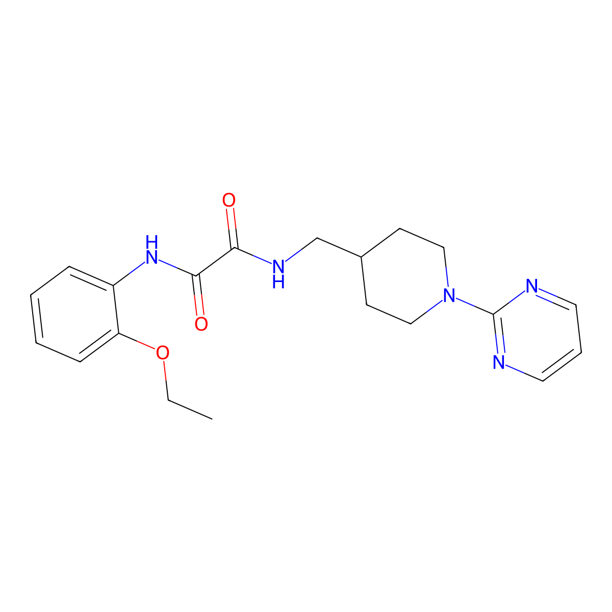 N1-(2-ethoxyphenyl)-N2-((1-(pyrimidin-2-yl)piperidin-4-yl)methyl)oxalamide molecular structure, CAS 1235382-61-2