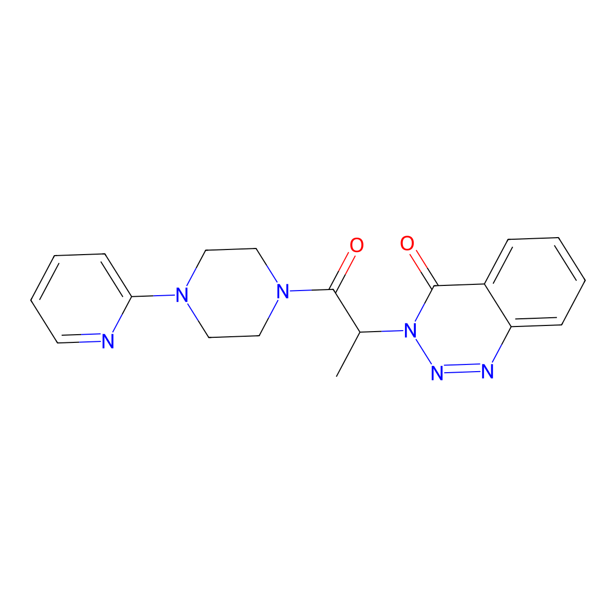 3-{1-oxo-1-[4-(pyridin-2-yl)piperazin-1-yl]propan-2-yl}-1,2,3-benzotriazin-4(3H)-one molecular structure, CAS 1235386-29-4