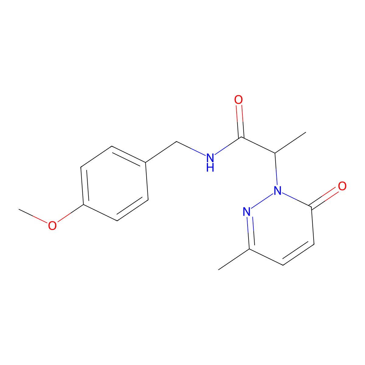 N-(4-methoxybenzyl)-2-(3-methyl-6-oxopyridazin-1(6H)-yl)propanamide molecular structure, CAS 1235388-37-0
