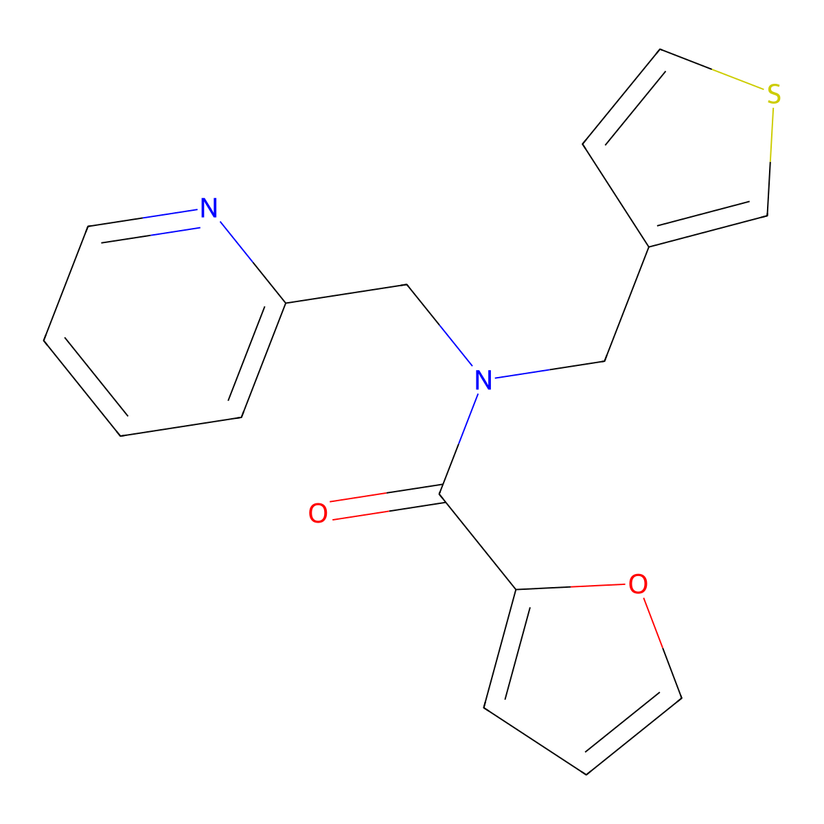 N-(pyridin-2-ylmethyl)-N-(thiophen-3-ylmethyl)furan-2-carboxamide molecular structure, CAS 1235389-51-1