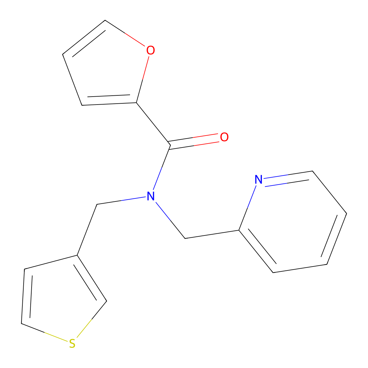 N-(pyridin-2-ylmethyl)-N-(thiophen-3-ylmethyl)furan-2-carboxamide molecular structure, CAS 1235389-51-1