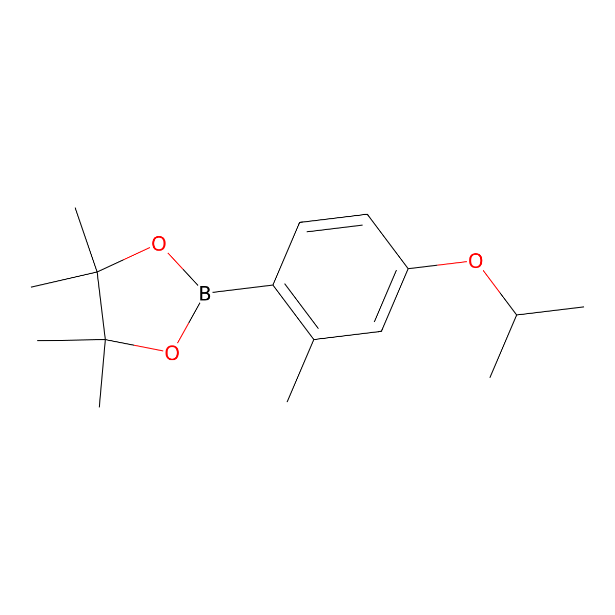 2-(4-Isopropoxy-2-methylphenyl)-4,4,5,5-tetramethyl-1,3,2-dioxaborolane molecular structure, CAS 1235406-25-3