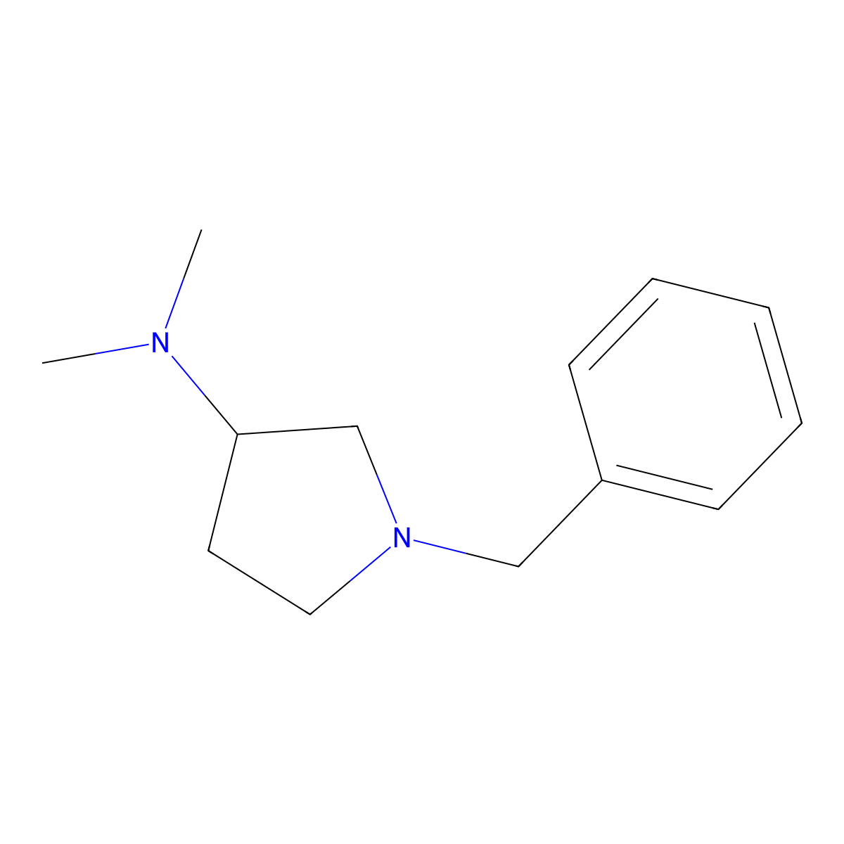 (R)-1-Benzyl-N,N-dimethylpyrrolidin-3-amine molecular structure, CAS 1235437-44-1