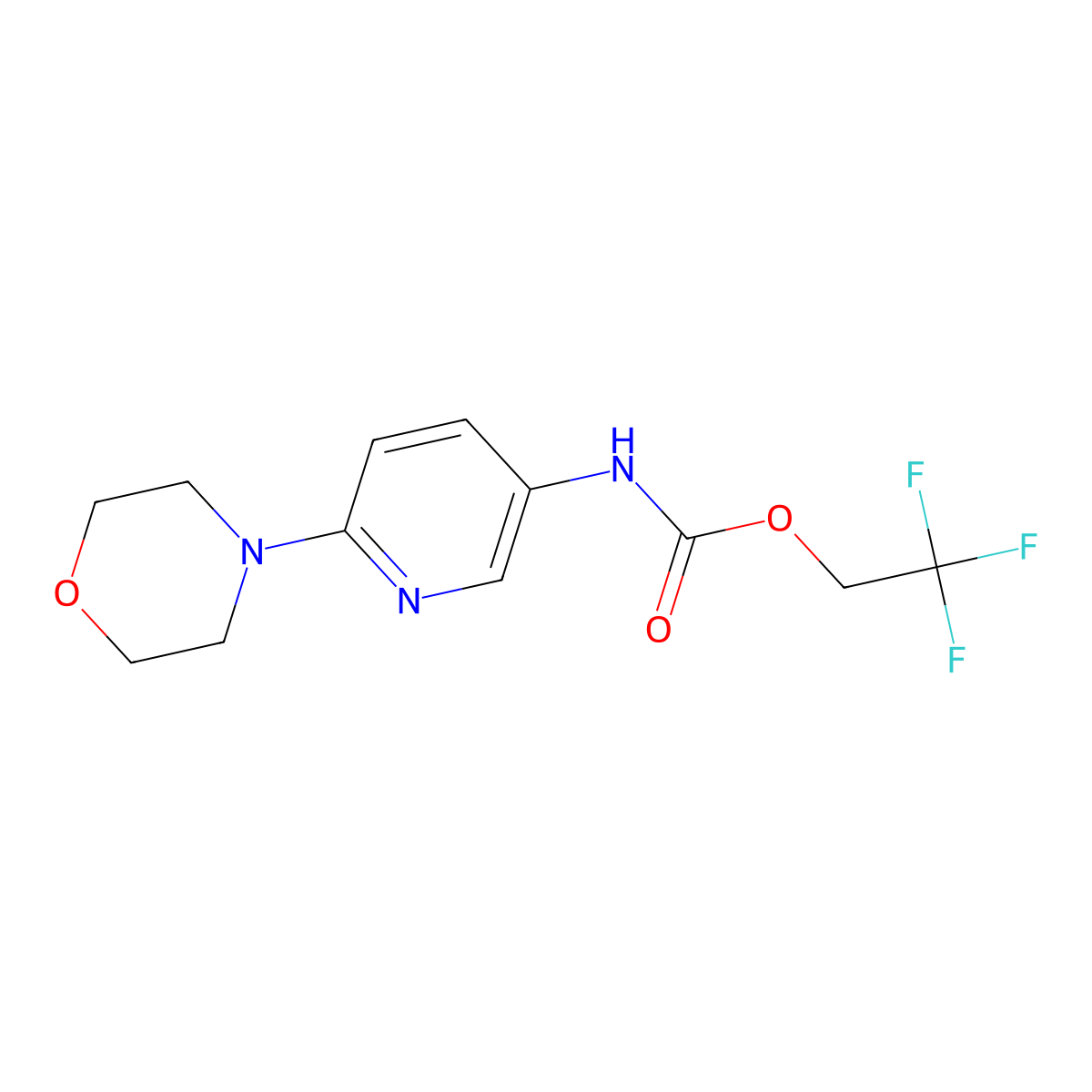 2,2,2-trifluoroethyl N-[6-(morpholin-4-yl)pyridin-3-yl]carbamate molecular structure, CAS 1235438-74-0