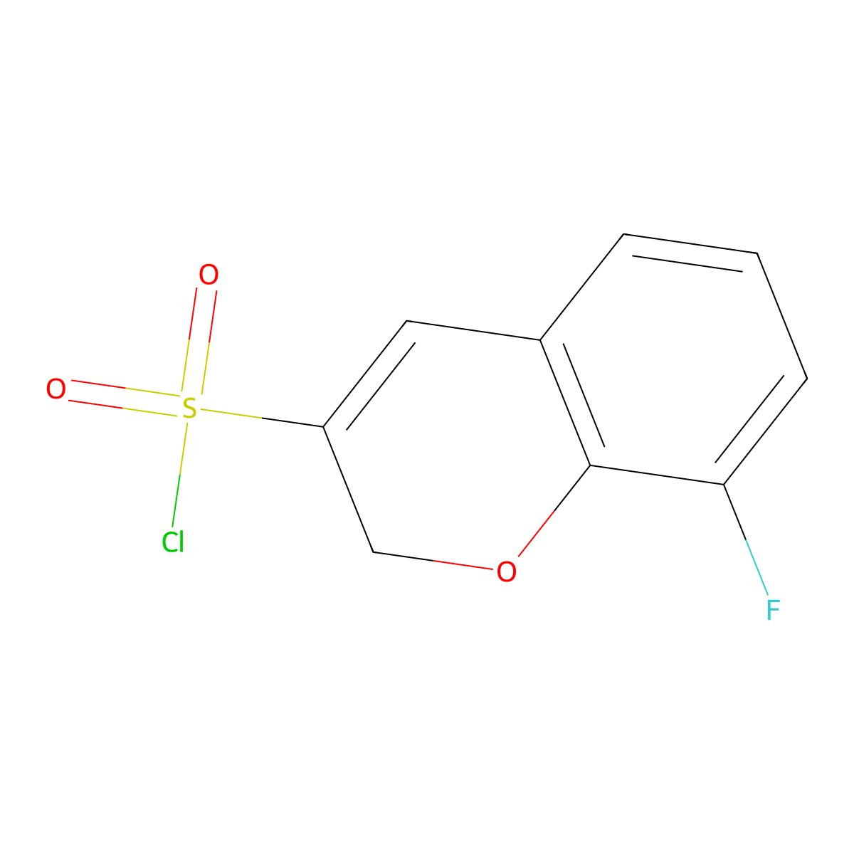 8-fluoro-2H-chromene-3-sulfonyl chloride molecular structure, CAS 1235438-98-8