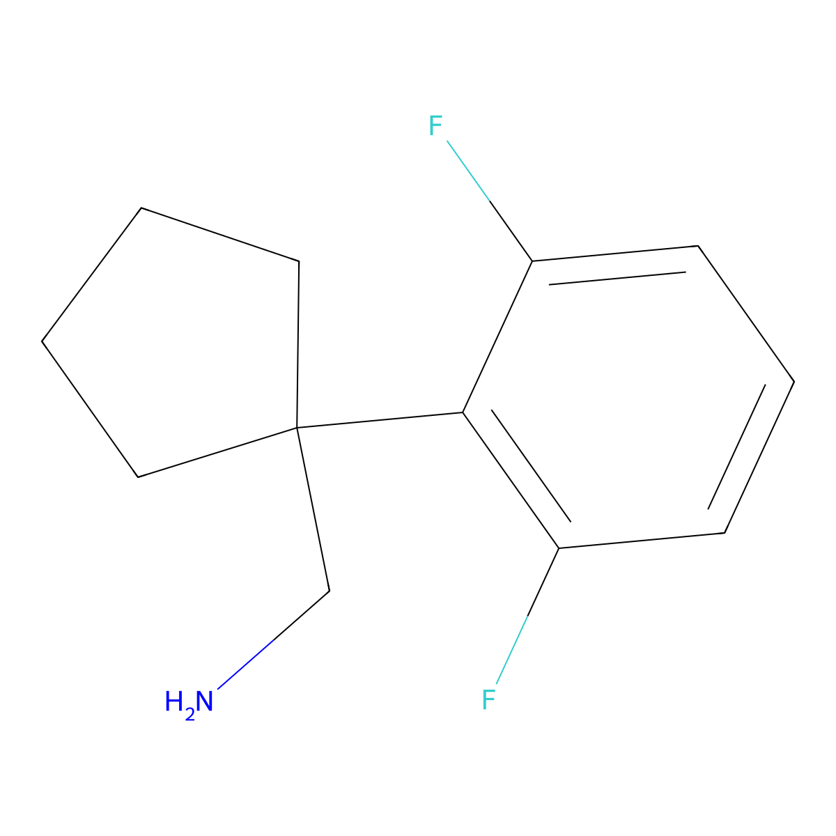 [1-(2,6-Difluorophenyl)cyclopentyl]methanamine molecular structure, CAS 1235439-03-8