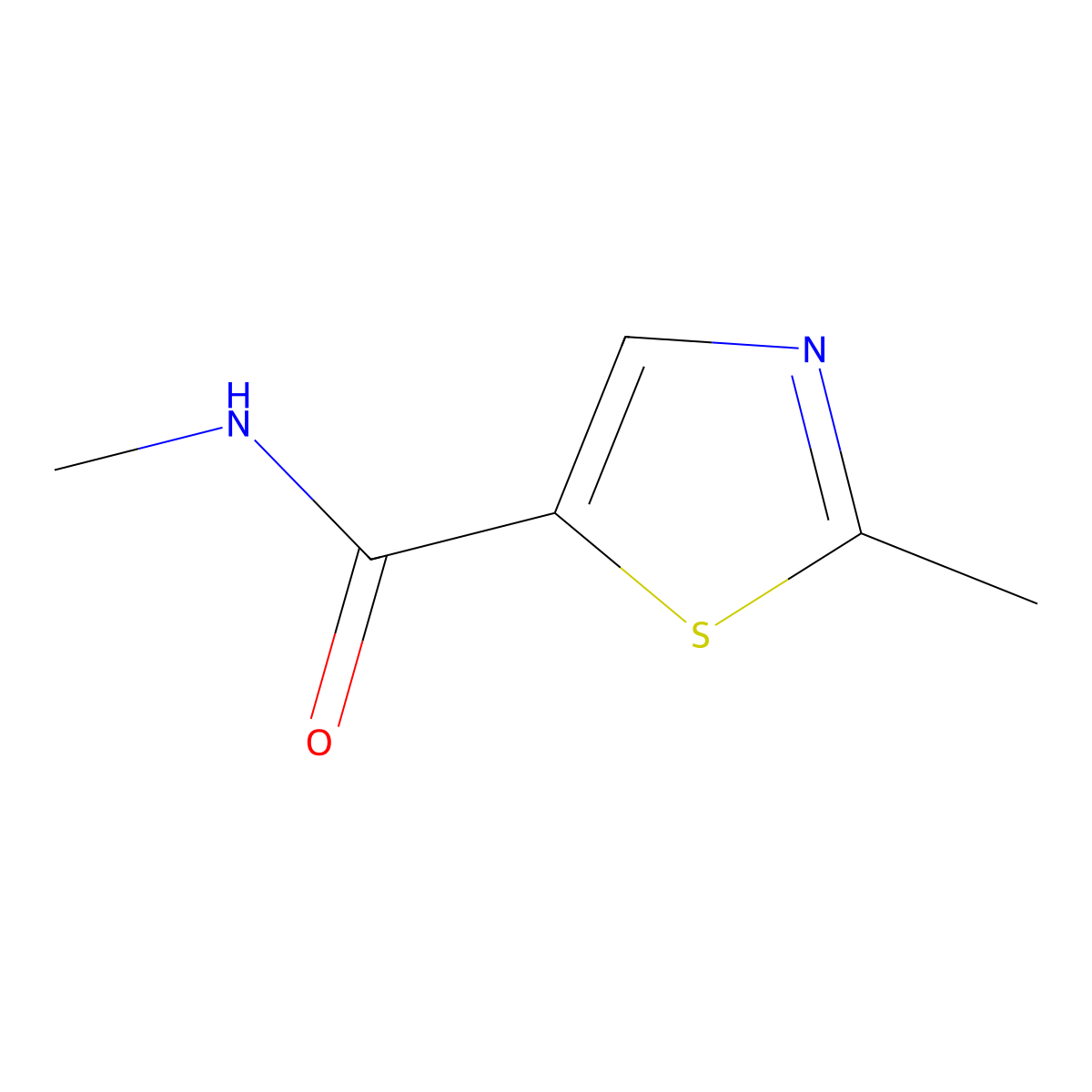 N,2-dimethyl-1,3-thiazole-5-carboxamide molecular structure, CAS 1235439-10-7