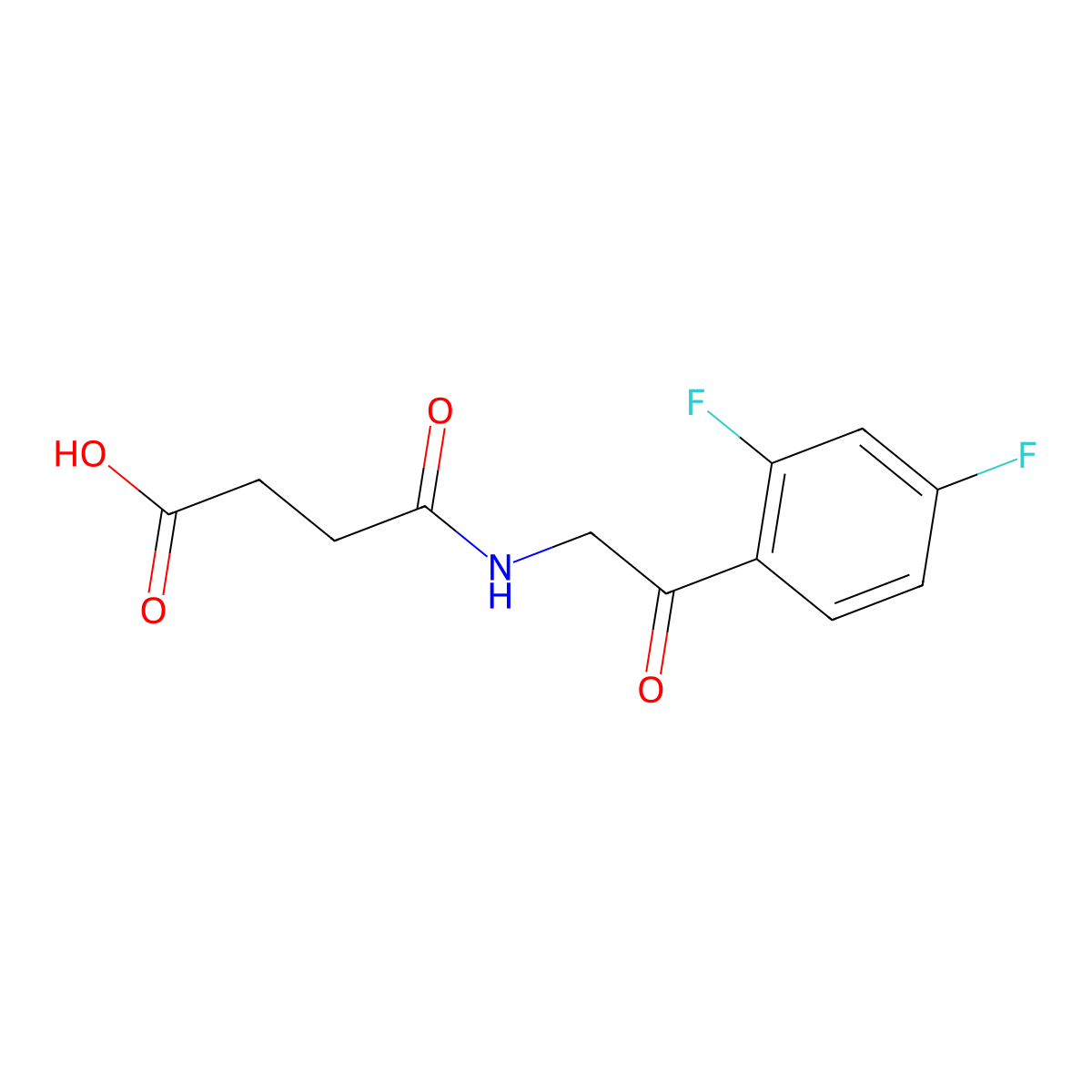 3-{[2-(2,4-Difluorophenyl)-2-oxoethyl]carbamoyl}propanoic acid molecular structure, CAS 1235439-12-9