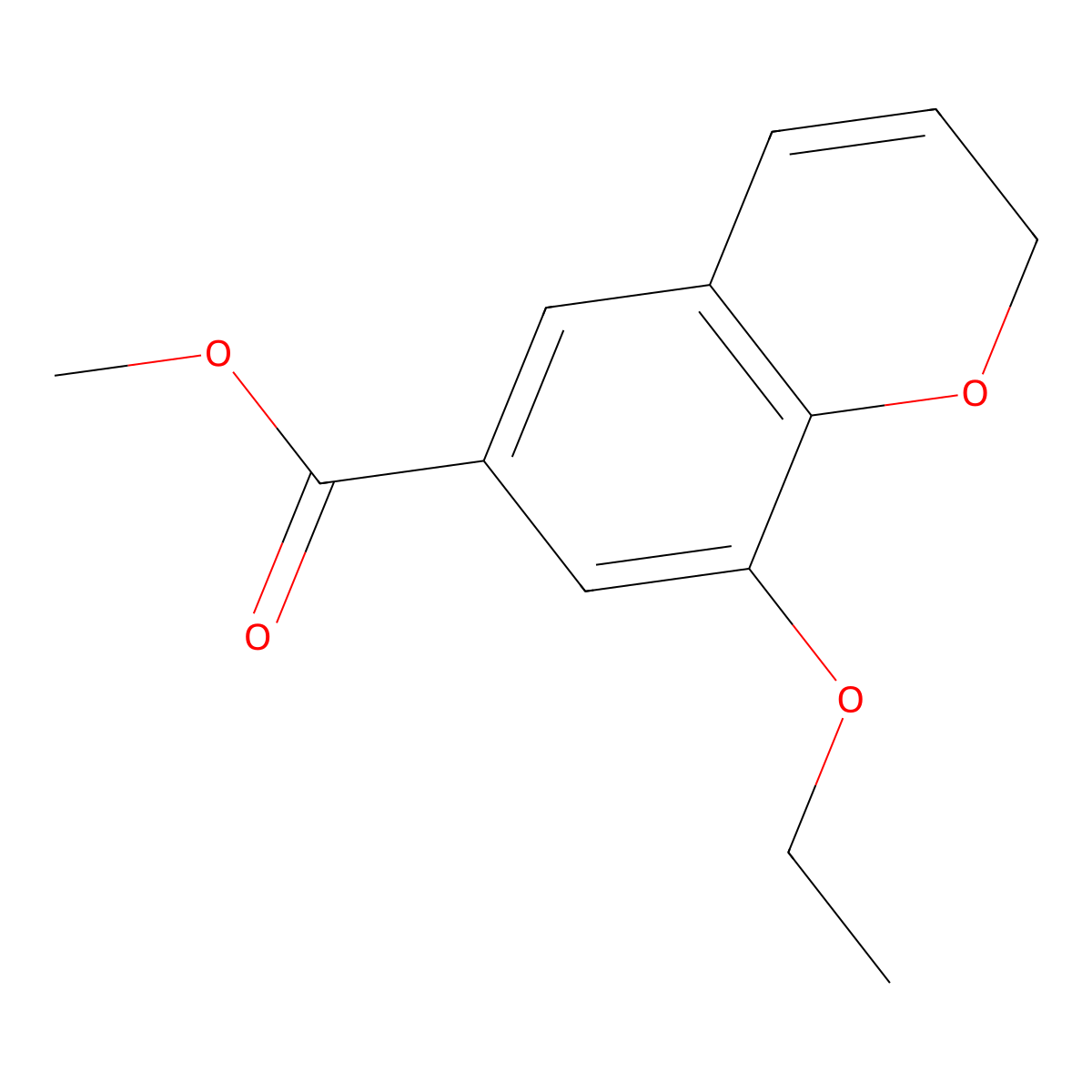 methyl 8-ethoxy-2H-chromene-6-carboxylate molecular structure, CAS 1235439-14-1