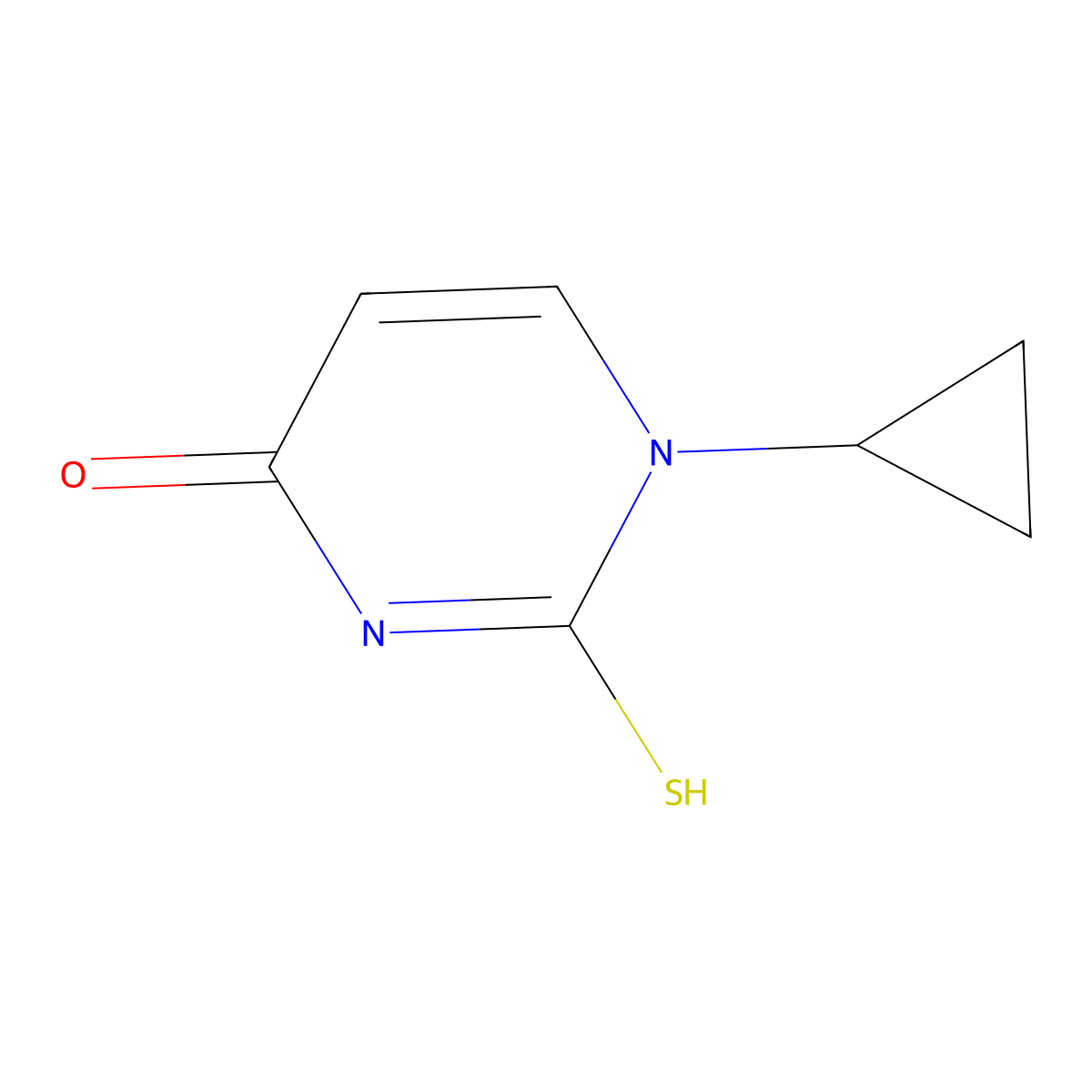 1-Cyclopropyl-2-sulfanyl-1,4-dihydropyrimidin-4-one molecular structure, CAS 1235439-16-3