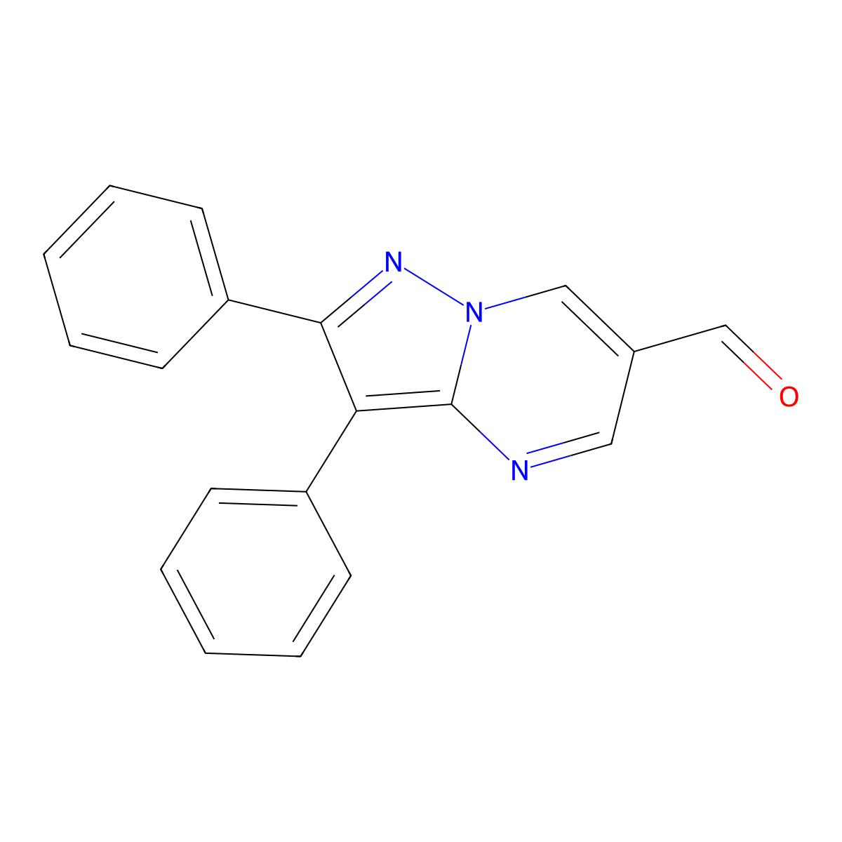 2,3-Diphenylpyrazolo[1,5-a]pyrimidine-6-carbaldehyde molecular structure, CAS 1235439-22-1