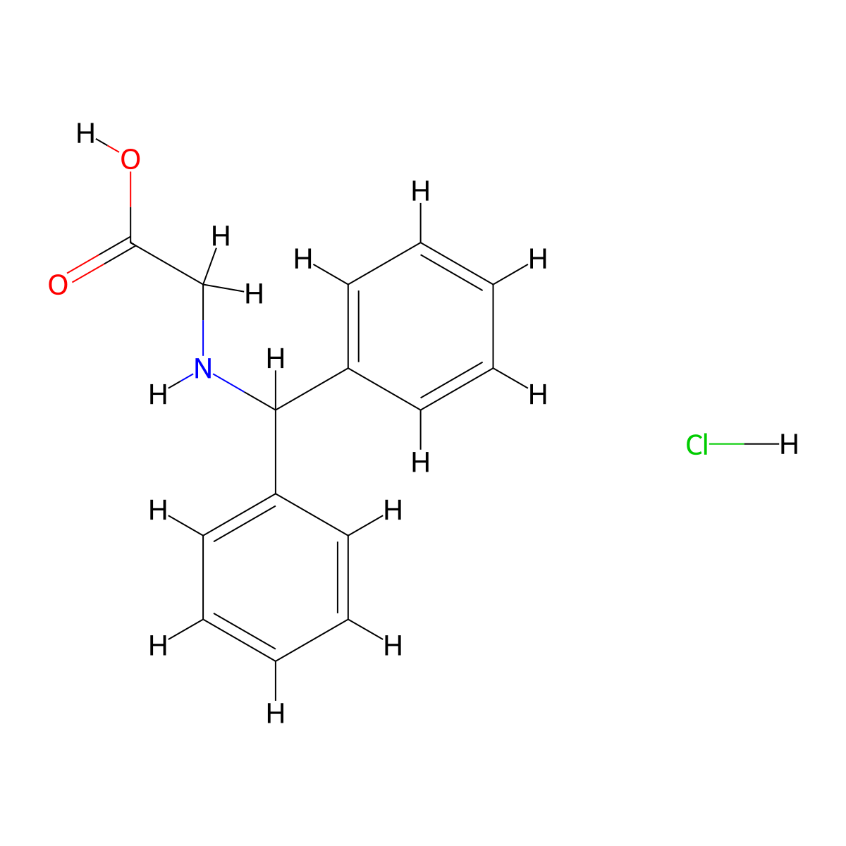 2-[(Diphenylmethyl)amino]acetic acid hydrochloride molecular structure, CAS 1235439-29-8