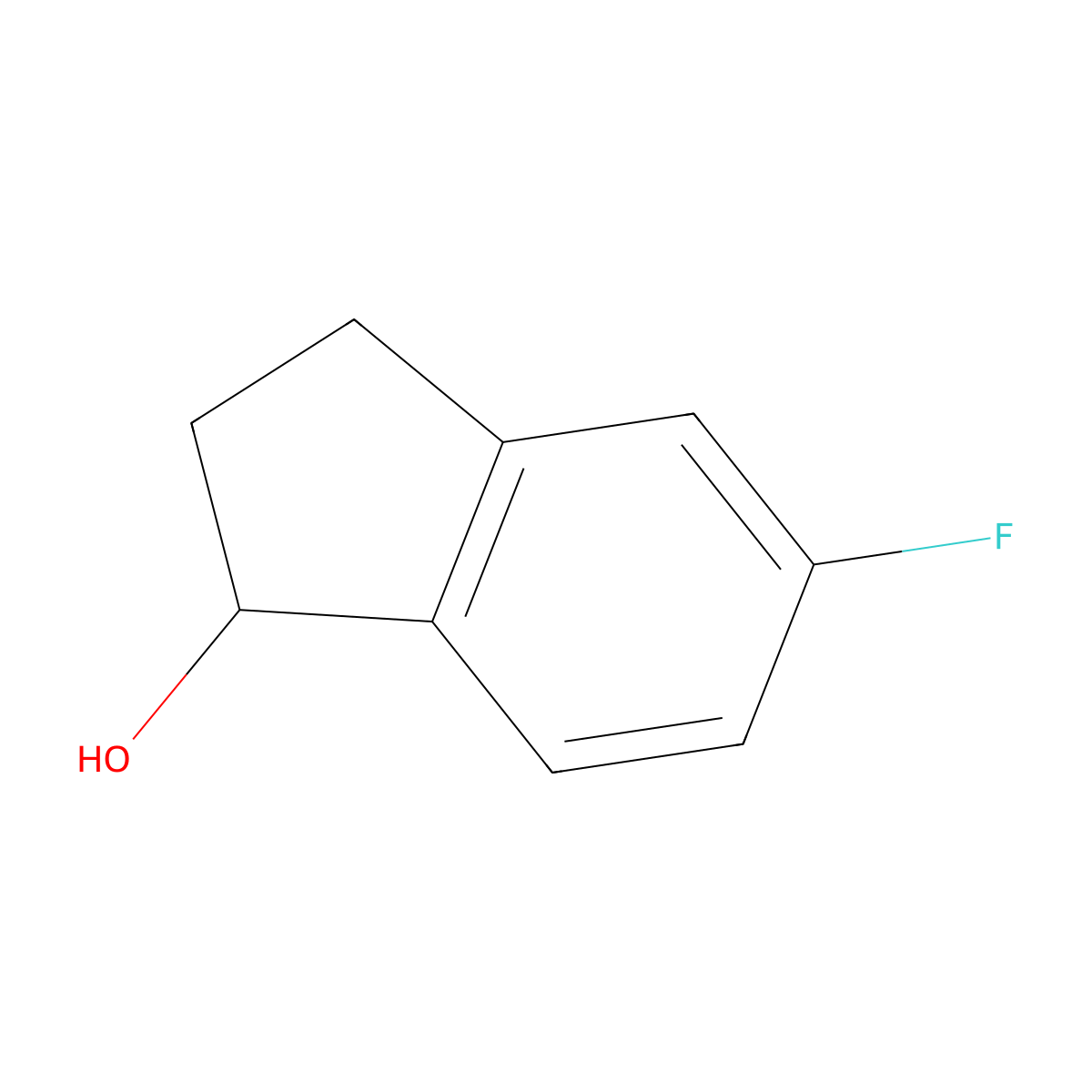 (1S)-5-fluoro-2,3-dihydro-1H-inden-1-ol molecular structure, CAS 1235439-34-5