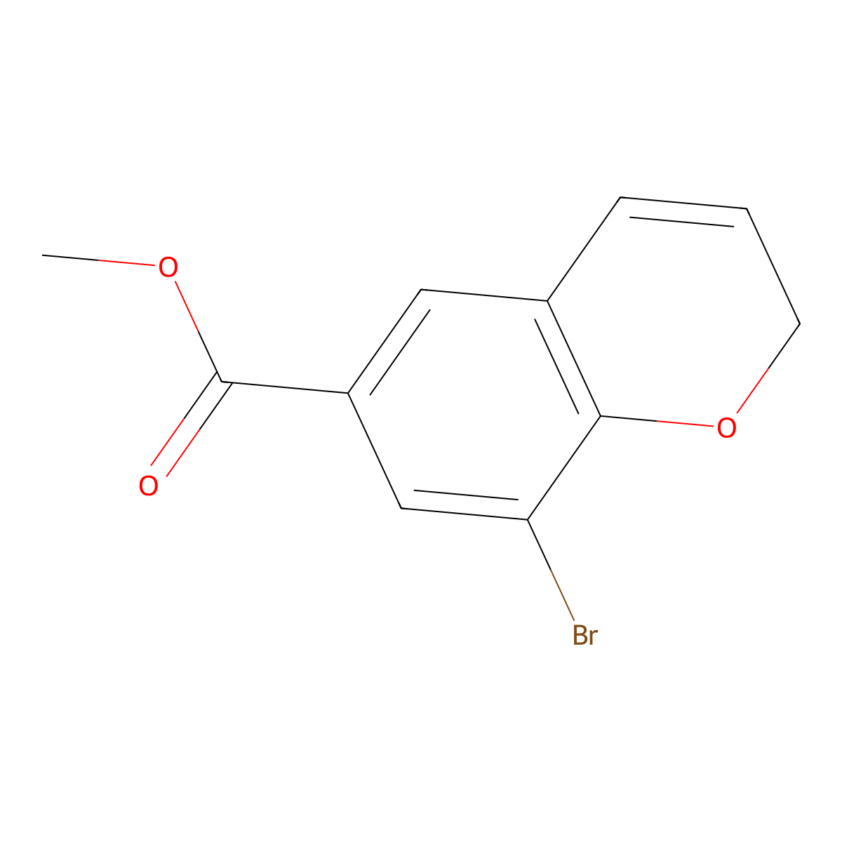 methyl 8-bromo-2H-chromene-6-carboxylate molecular structure, CAS 1235439-46-9