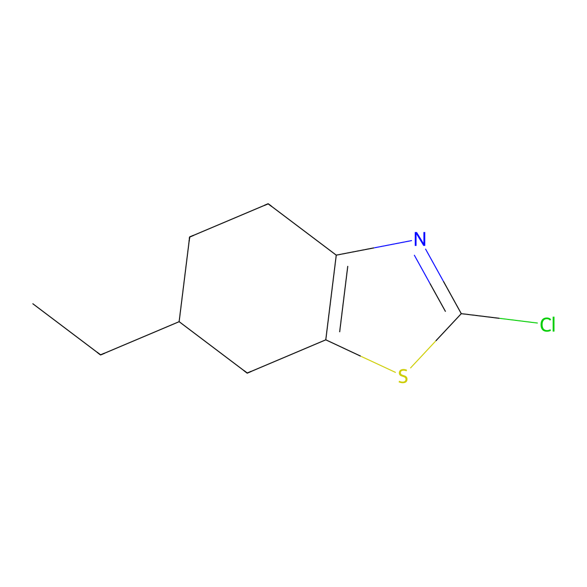 2-Chloro-6-ethyl-4,5,6,7-tetrahydro-1,3-benzothiazole molecular structure, CAS 1235439-49-2