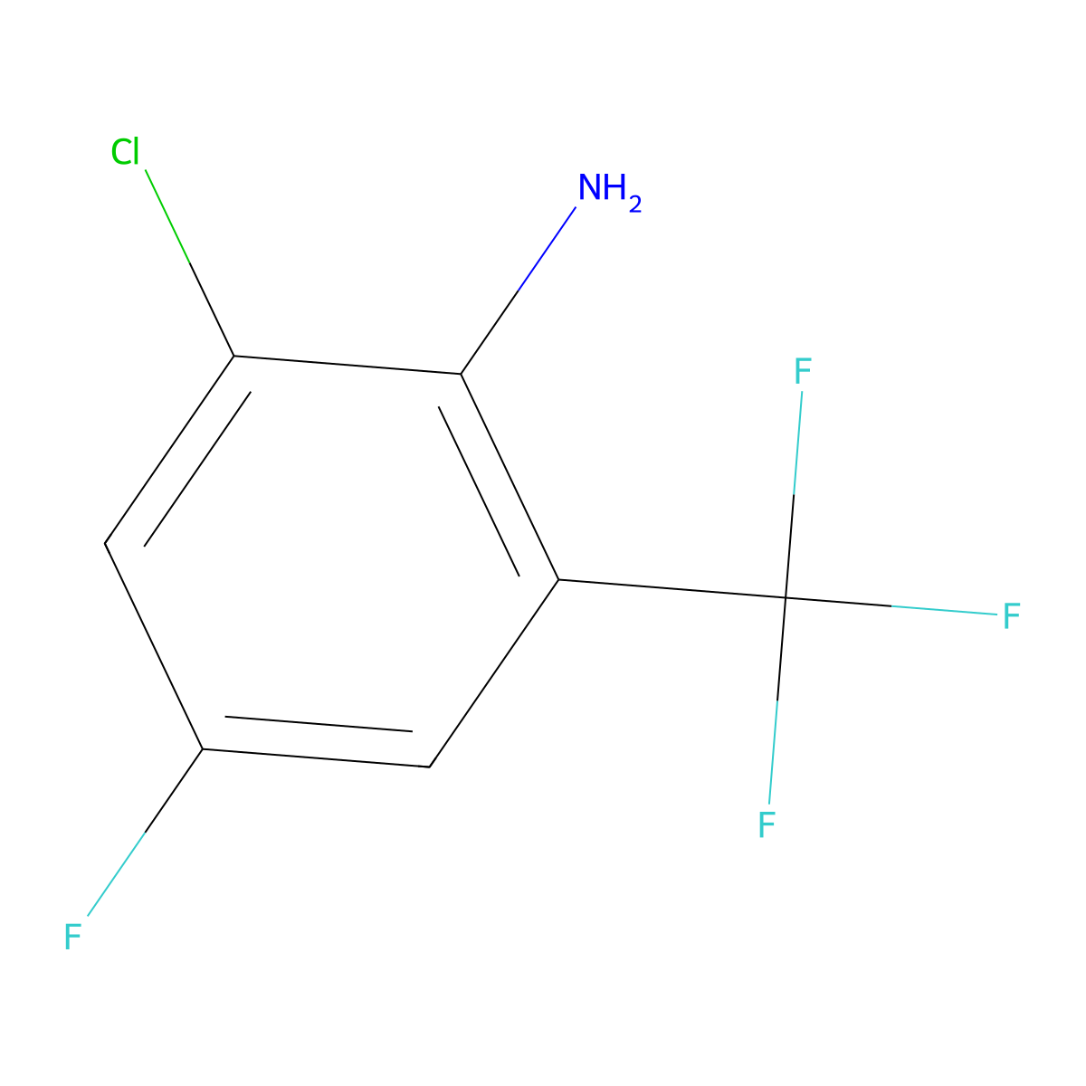 2-Chloro-4-fluoro-6-(trifluoromethyl)aniline molecular structure, CAS 1235439-54-9