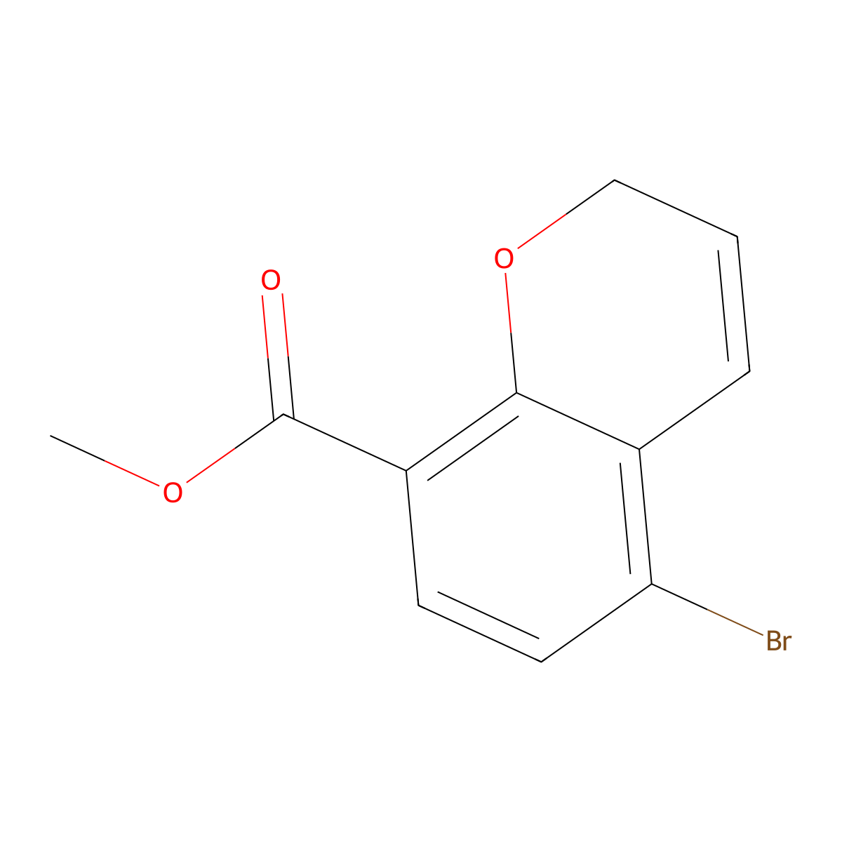 methyl 5-bromo-2H-chromene-8-carboxylate molecular structure, CAS 1235439-58-3