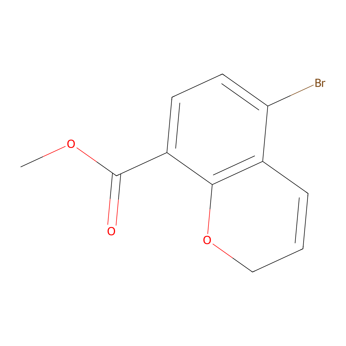 methyl 5-bromo-2H-chromene-8-carboxylate molecular structure, CAS 1235439-58-3