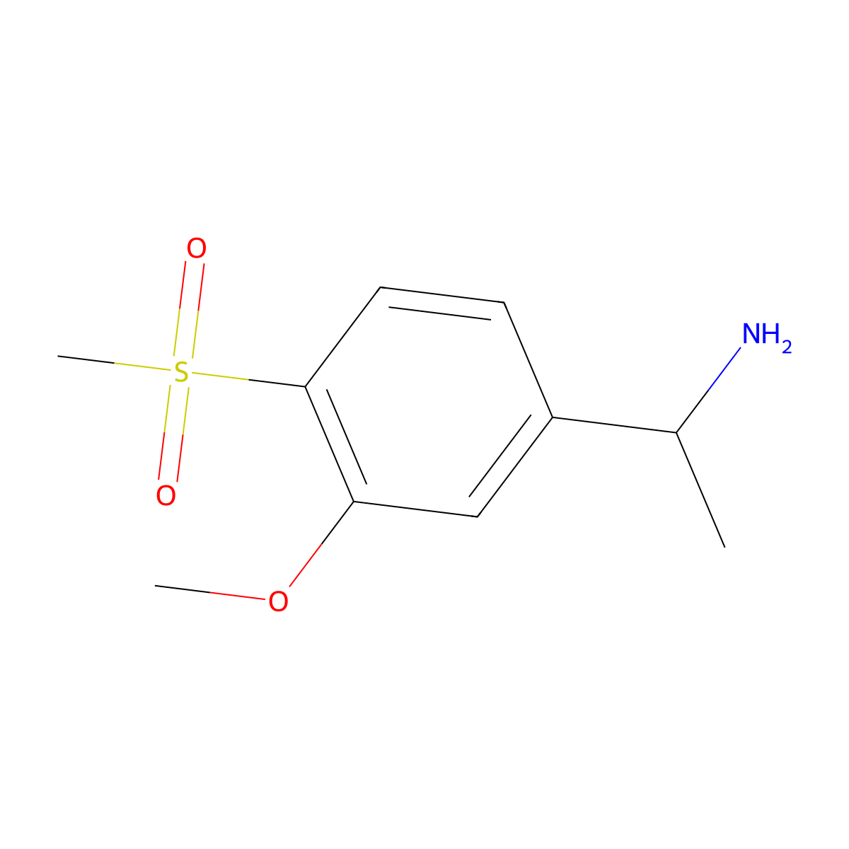 1-(4-Methanesulfonyl-3-methoxyphenyl)ethan-1-amine molecular structure, CAS 1235439-70-9