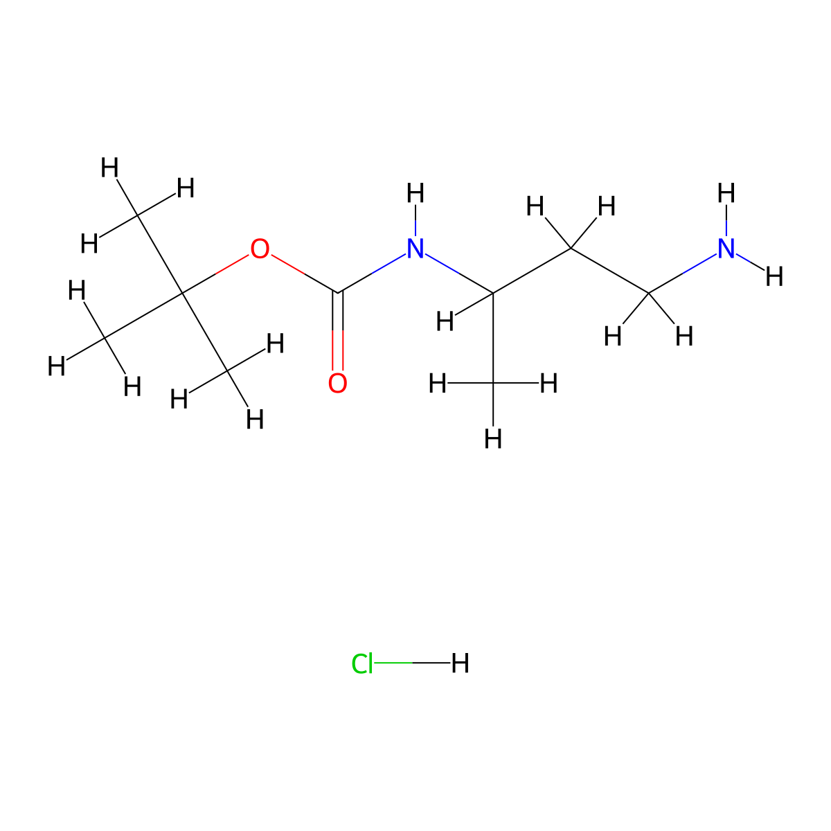 tert-butyl N-(4-aminobutan-2-yl)carbamate hydrochloride molecular structure, CAS 1235439-71-0