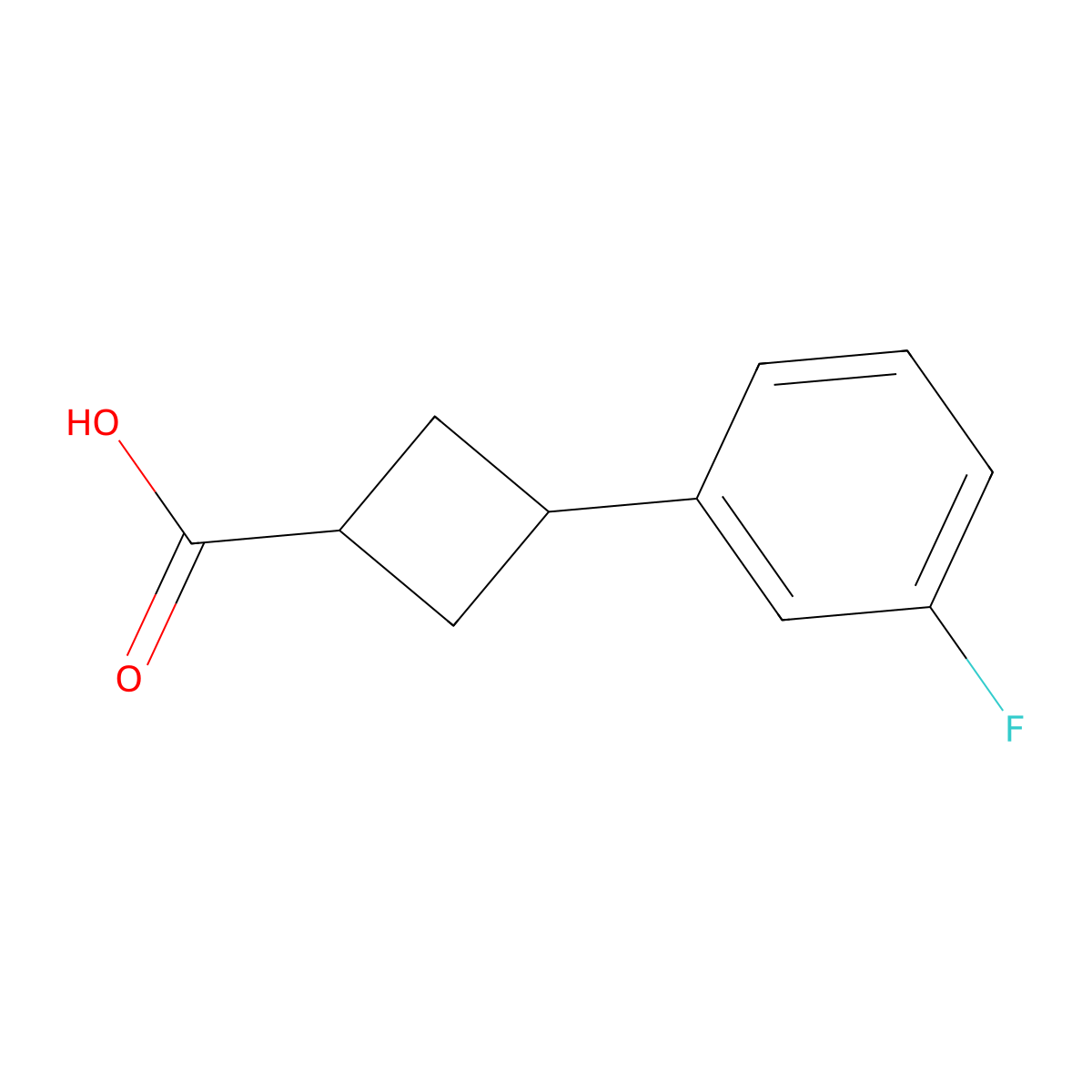 3-(3-Fluorophenyl)cyclobutane-1-carboxylic acid molecular structure, CAS 1235439-81-2