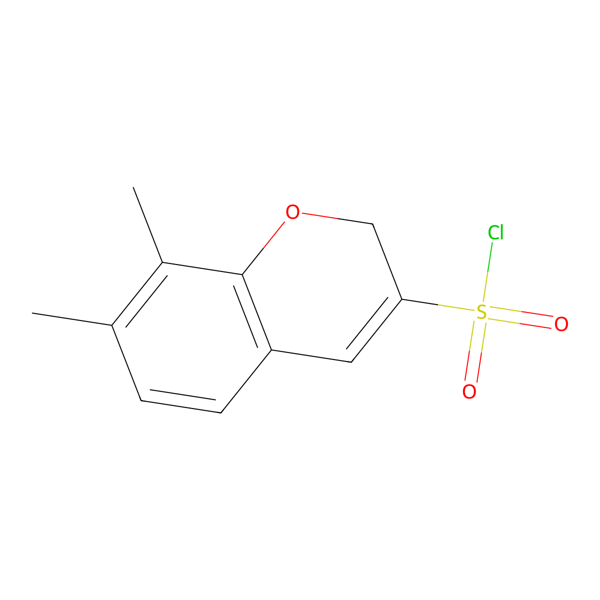 7,8-dimethyl-2H-chromene-3-sulfonyl chloride molecular structure, CAS 1235439-84-5