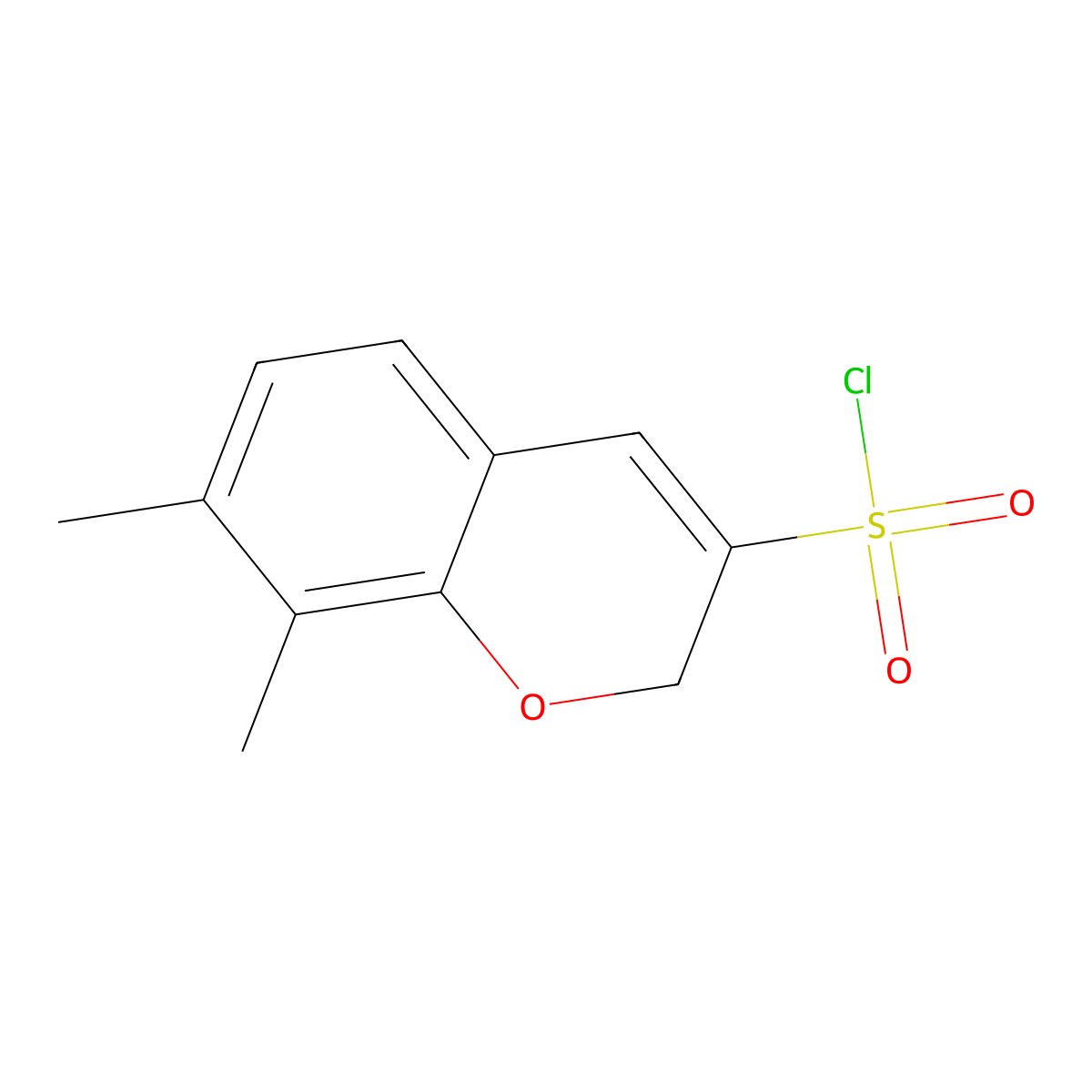7,8-dimethyl-2H-chromene-3-sulfonyl chloride molecular structure, CAS 1235439-84-5