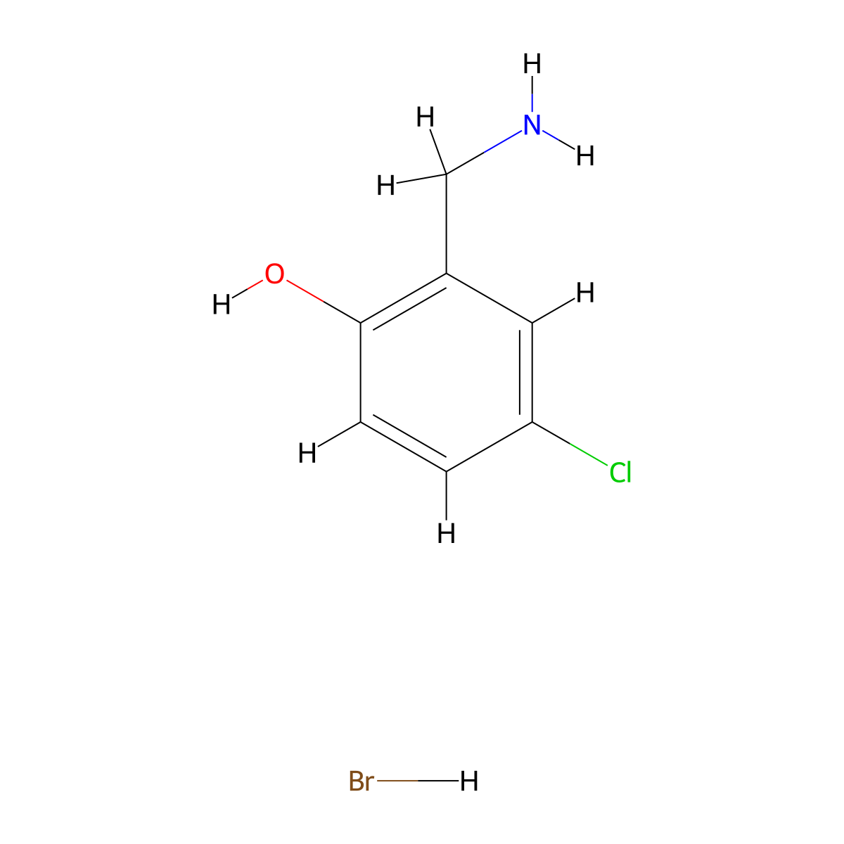 2-(Aminomethyl)-4-chlorophenol hydrobromide molecular structure, CAS 1235439-85-6