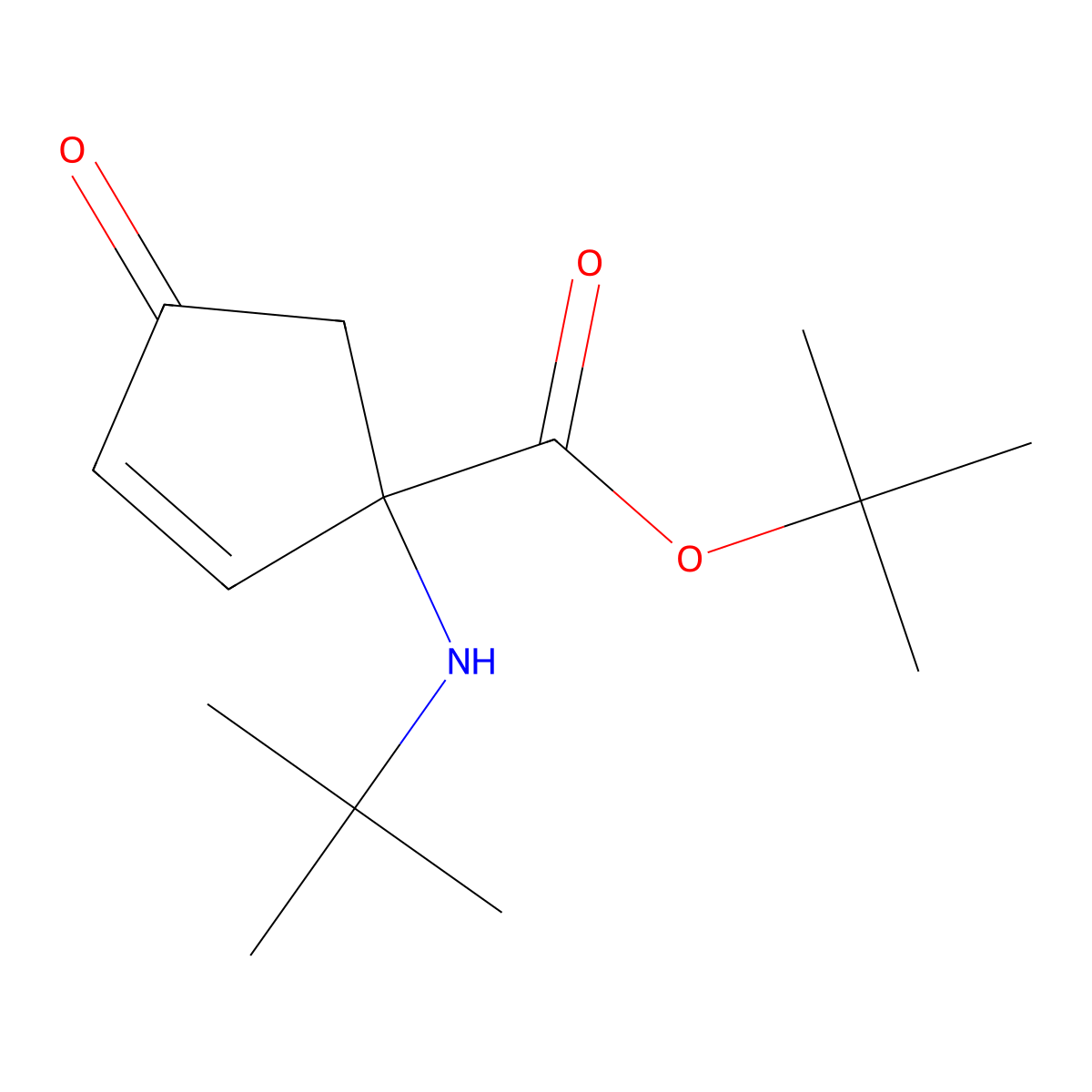 tert-Butyl (1R)-1-(tert-Butylamino)-4-oxocyclopent-2-ene-1-carboxylate molecular structure, CAS 1235439-89-0