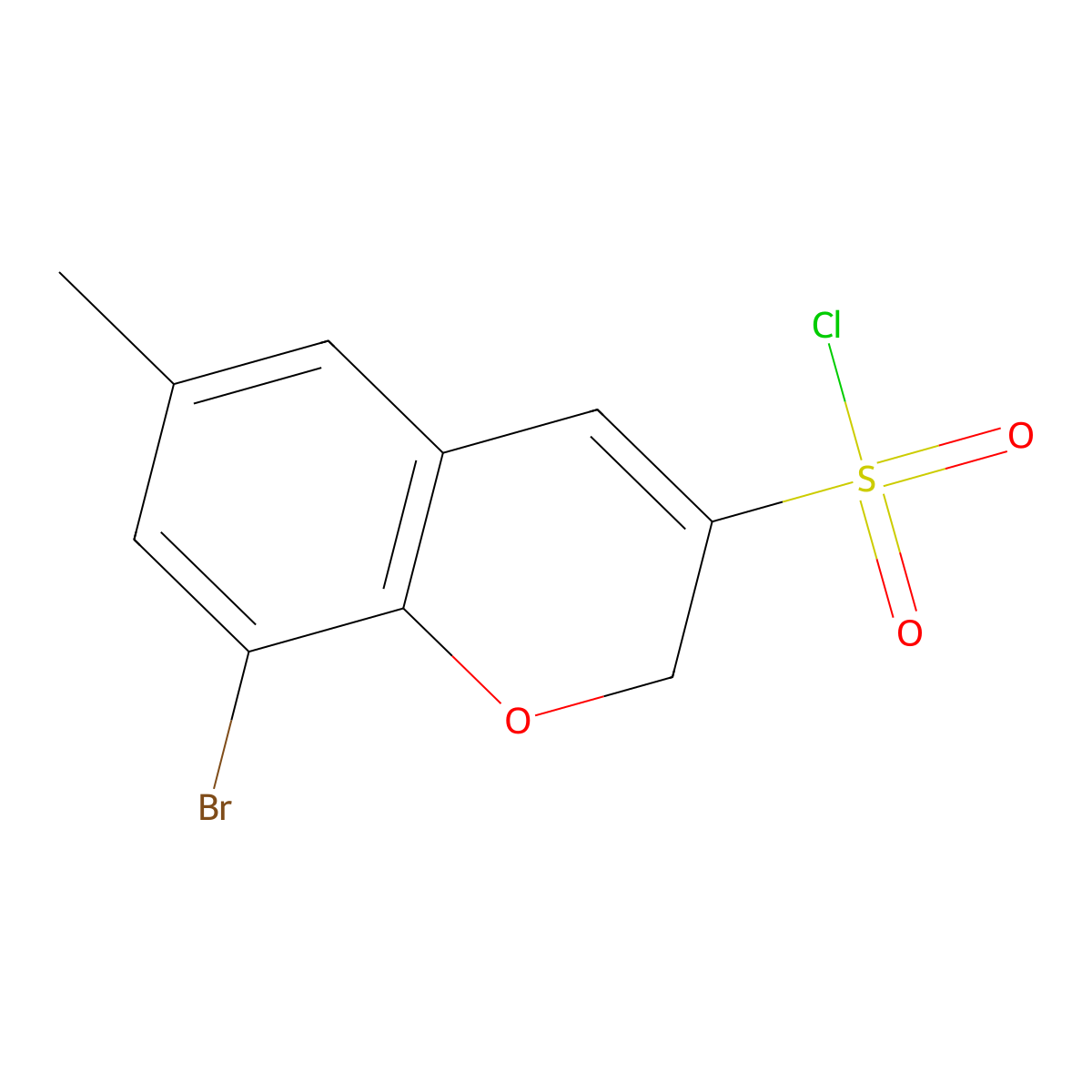8-bromo-6-methyl-2H-chromene-3-sulfonyl chloride molecular structure, CAS 1235439-99-2