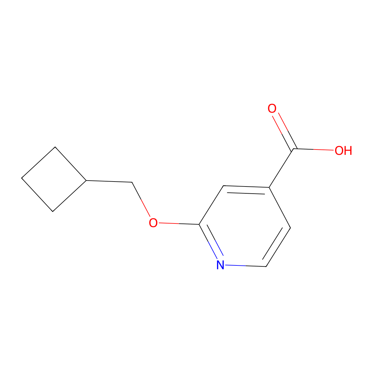 2-(Cyclobutylmethoxy)isonicotinic acid molecular structure, CAS 1235440-03-5