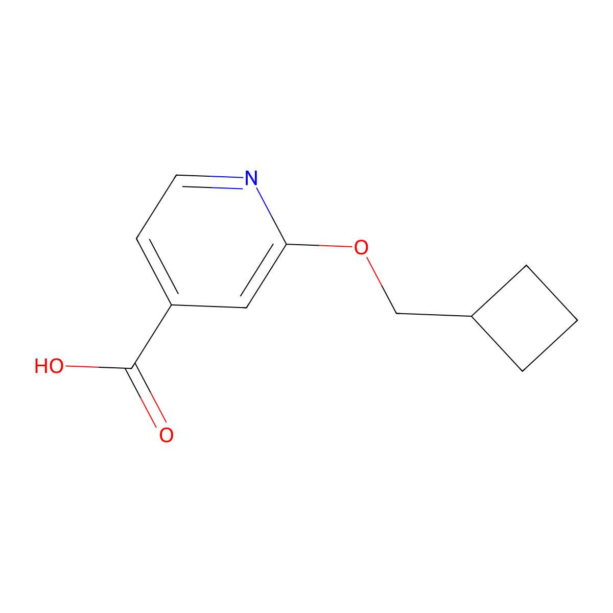2-(Cyclobutylmethoxy)isonicotinic acid molecular structure, CAS 1235440-03-5
