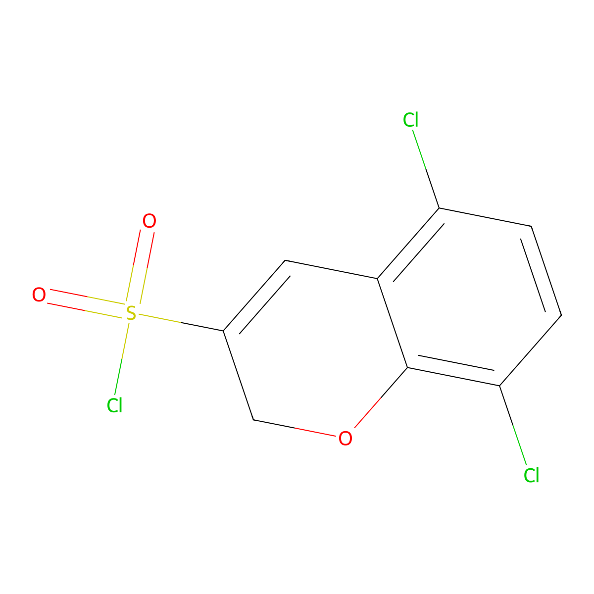5,8-dichloro-2H-chromene-3-sulfonyl chloride molecular structure, CAS 1235440-13-7