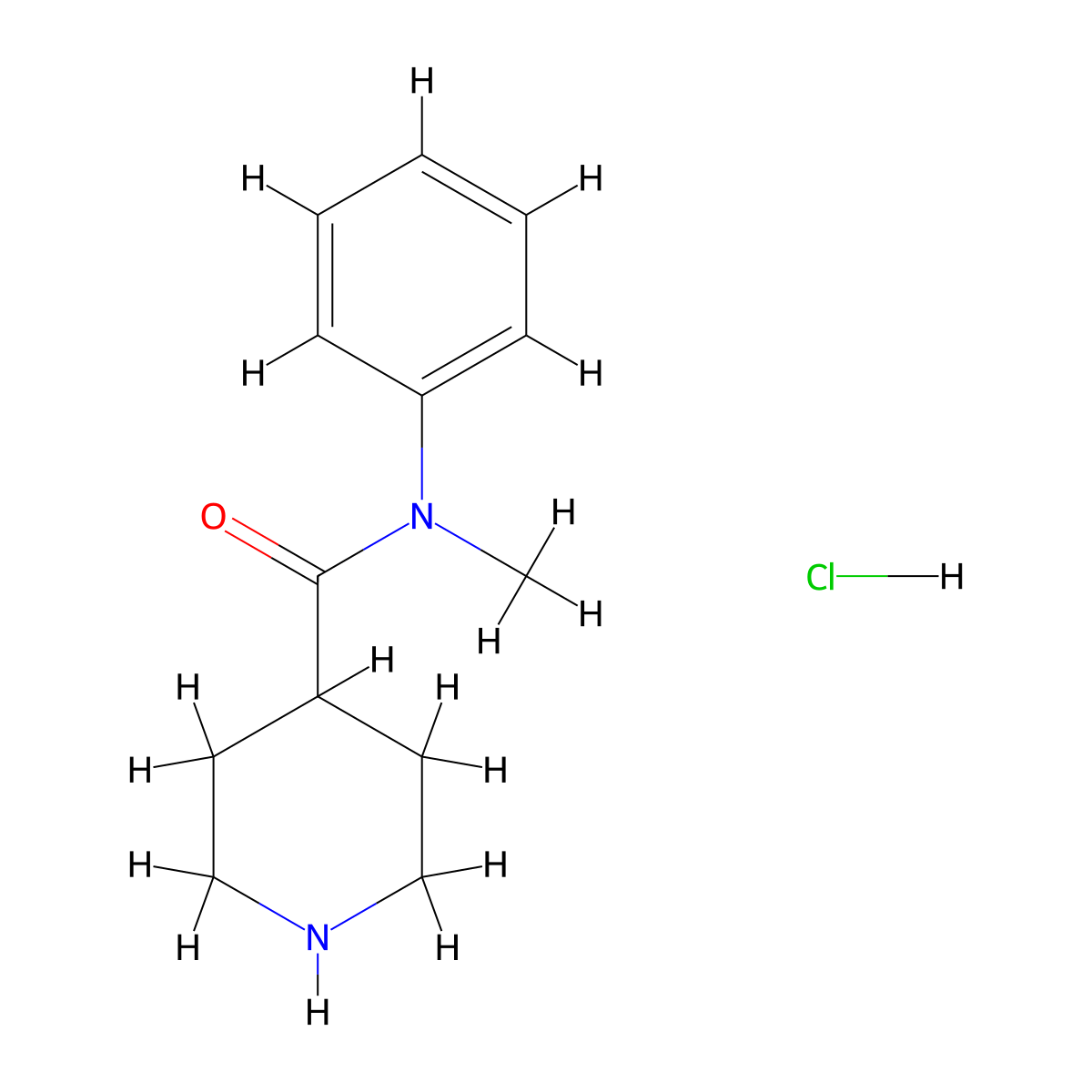 N-methyl-N-phenylpiperidine-4-carboxamide hydrochloride molecular structure, CAS 1235440-15-9