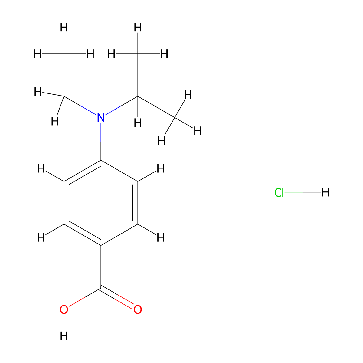 4-[Ethyl(propan-2-yl)amino]benzoic acid hydrochloride molecular structure, CAS 1235440-24-0