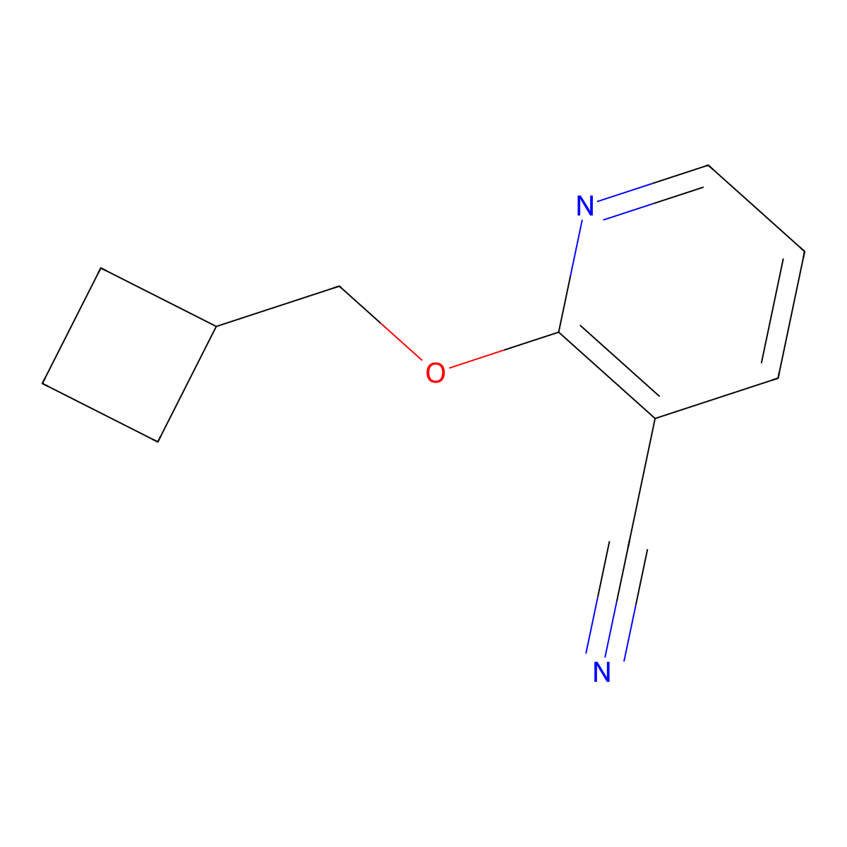 2-(Cyclobutylmethoxy)nicotinonitrile molecular structure, CAS 1235440-28-4