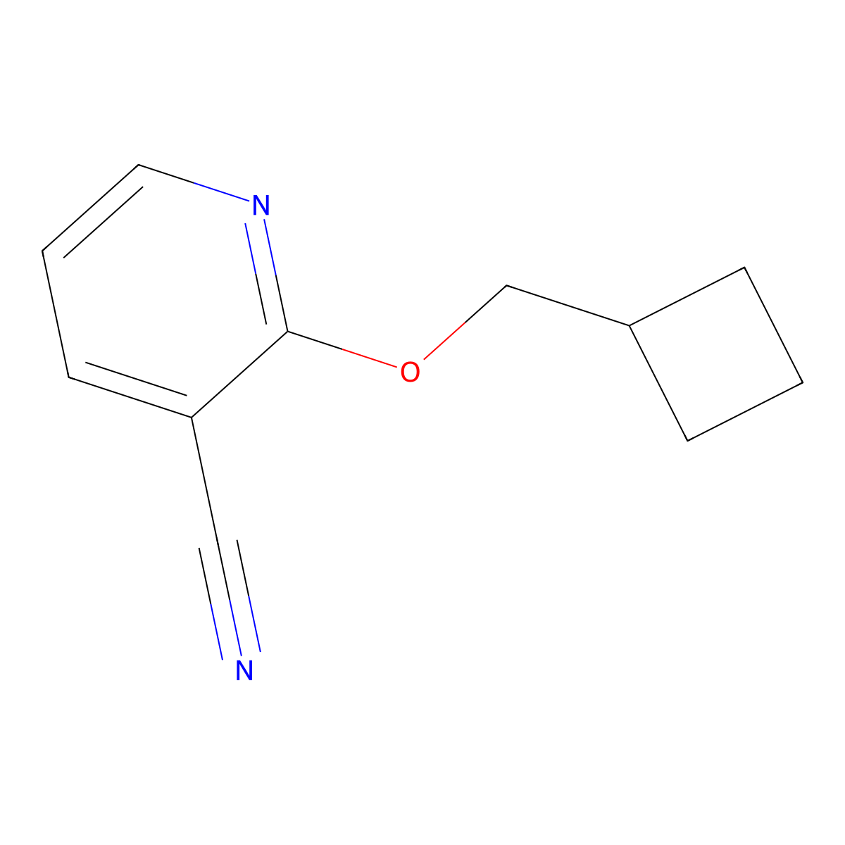 2-(Cyclobutylmethoxy)nicotinonitrile molecular structure, CAS 1235440-28-4