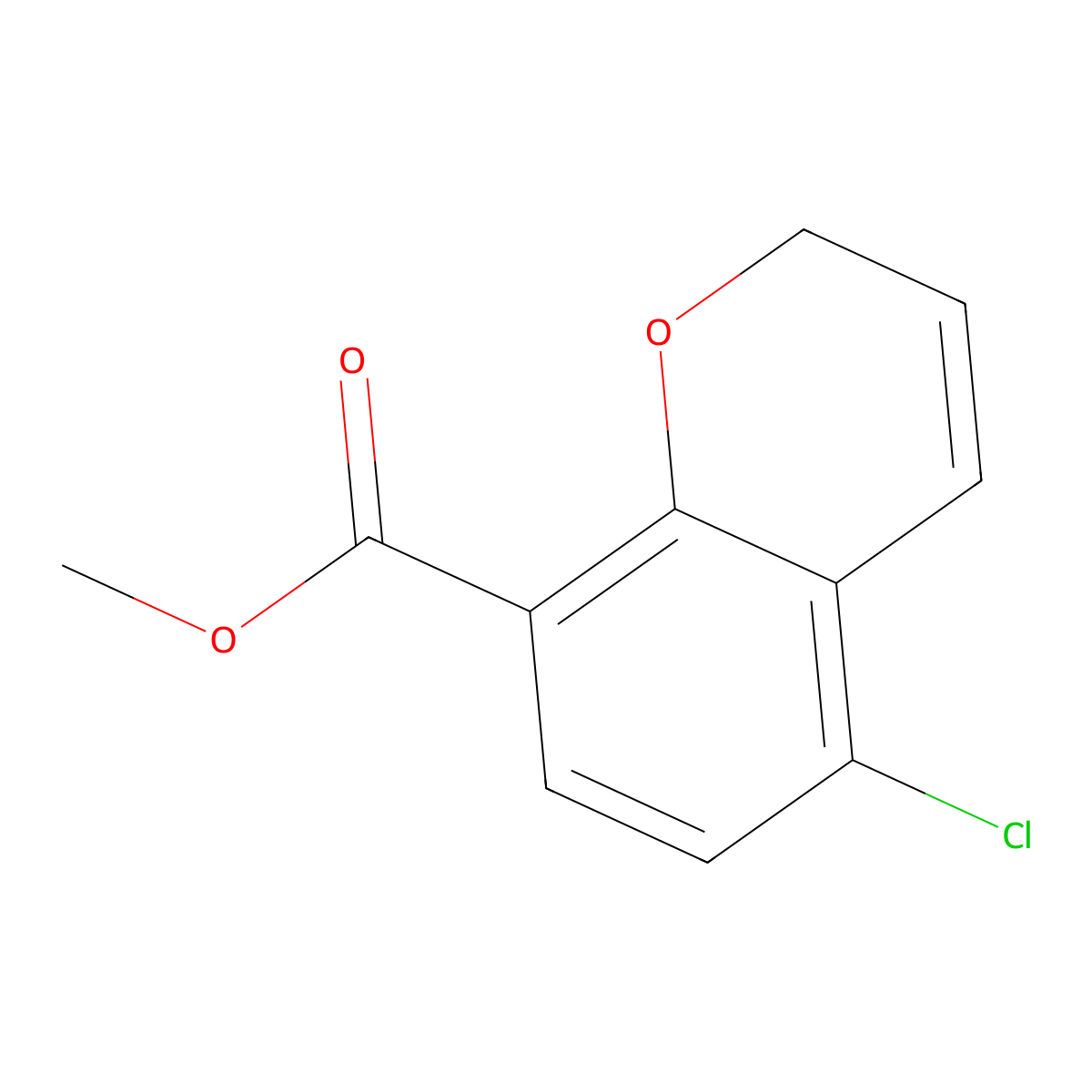 methyl 5-chloro-2H-chromene-8-carboxylate molecular structure, CAS 1235440-36-4