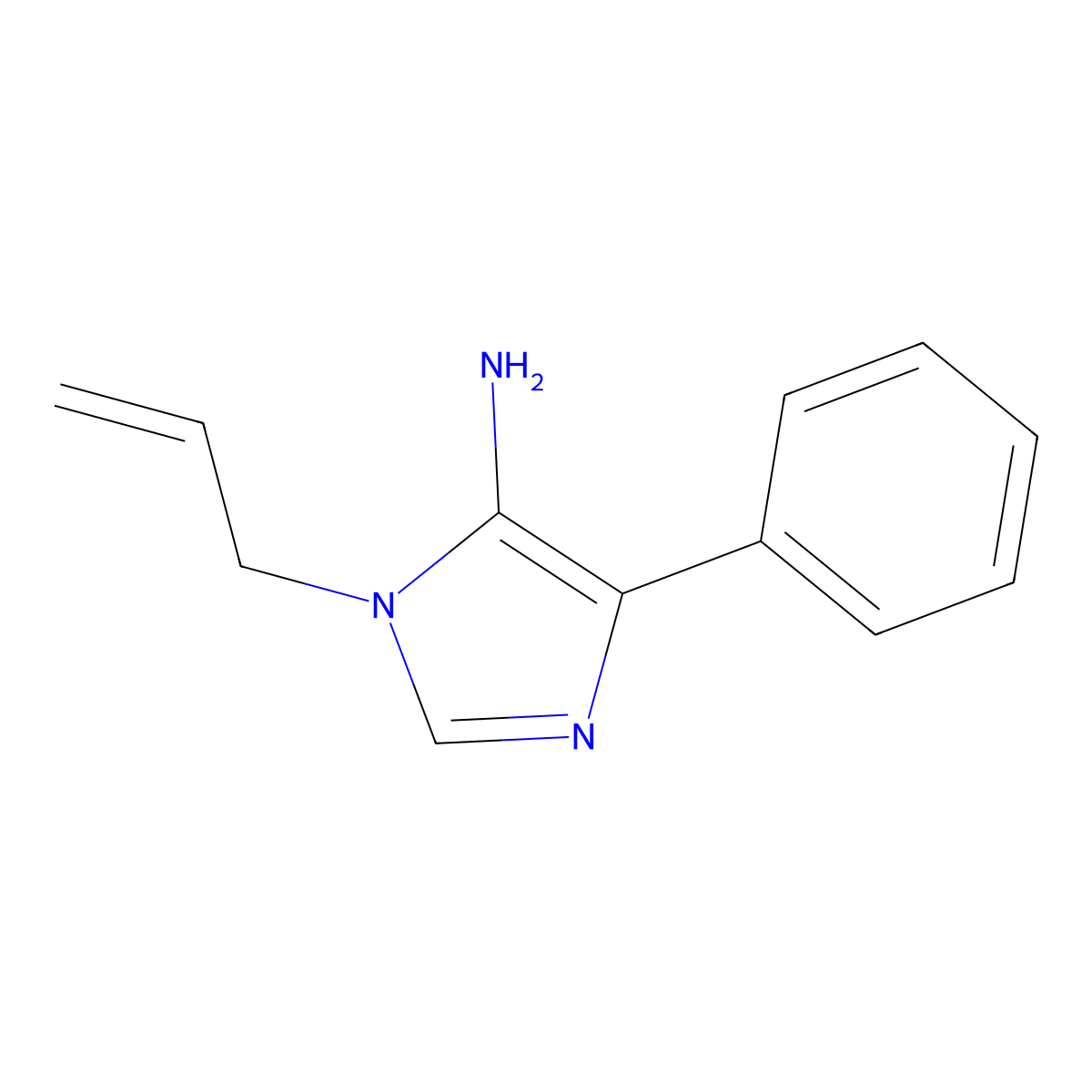 4-phenyl-1-(prop-2-en-1-yl)-1H-imidazol-5-amine molecular structure, CAS 1235440-43-3