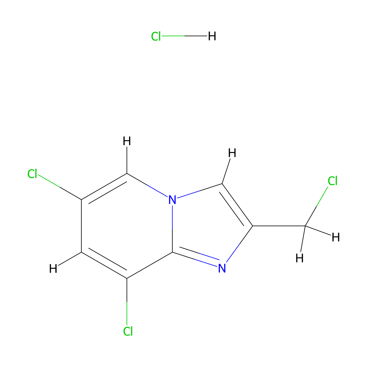 6,8-Dichloro-2-(chloromethyl)imidazo[1,2-a]pyridine hydrochloride molecular structure, CAS 1235440-45-5