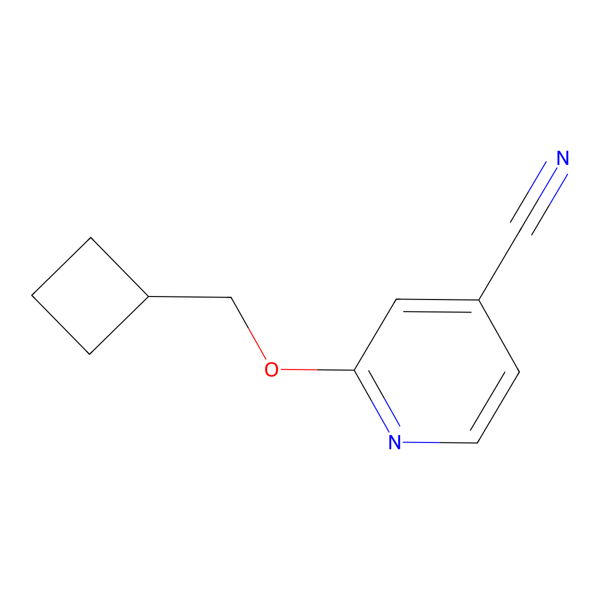 2-(Cyclobutylmethoxy)isonicotinonitrile molecular structure, CAS 1235440-46-6