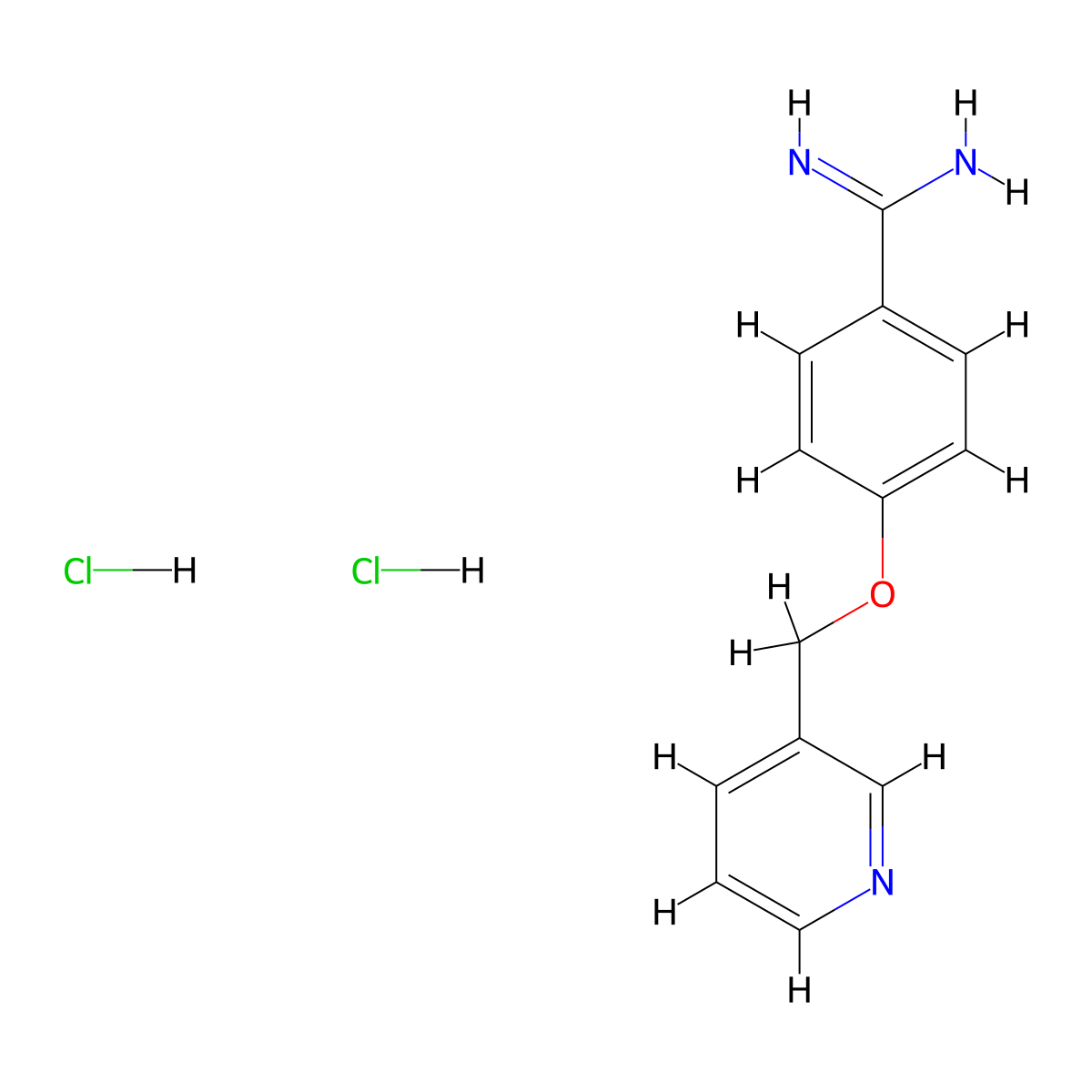 4-(Pyridin-3-ylmethoxy)benzene-1-carboximidamide dihydrochloride molecular structure, CAS 1235440-47-7