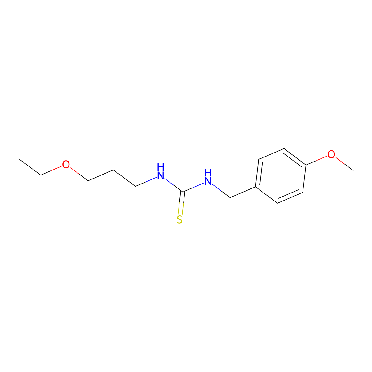 3-(3-Ethoxypropyl)-1-[(4-methoxyphenyl)methyl]thiourea molecular structure, CAS 1235440-55-7