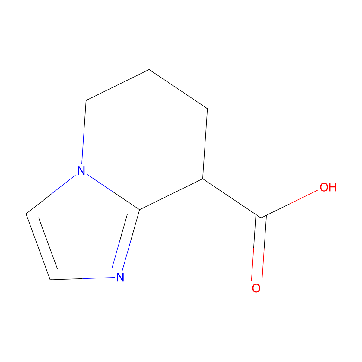 5H,6H,7H,8H-imidazo(1,2-a)pyridine-8-carboxylic acid molecular structure, CAS 1235440-64-8